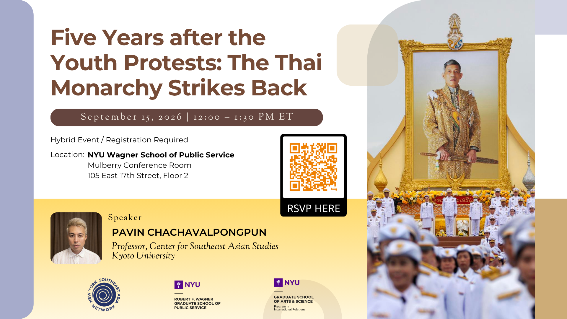 [Recording] Five Years after the Youth Protests: The Thai Monarchy Strikes Back