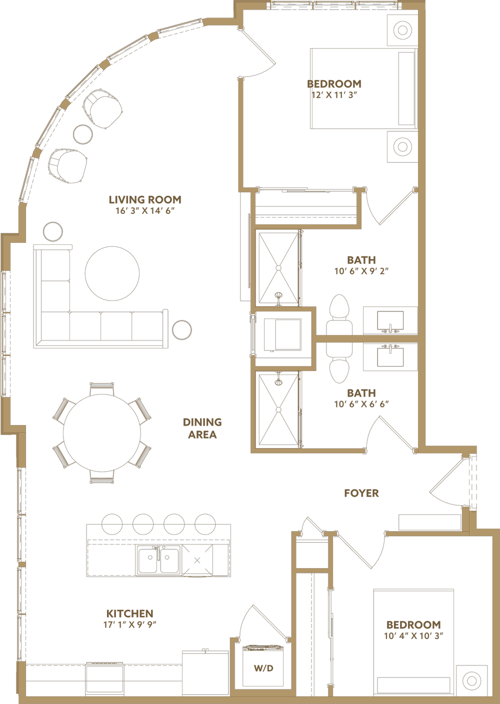 Two Bedroom The Avalon Downtown Mishawaka