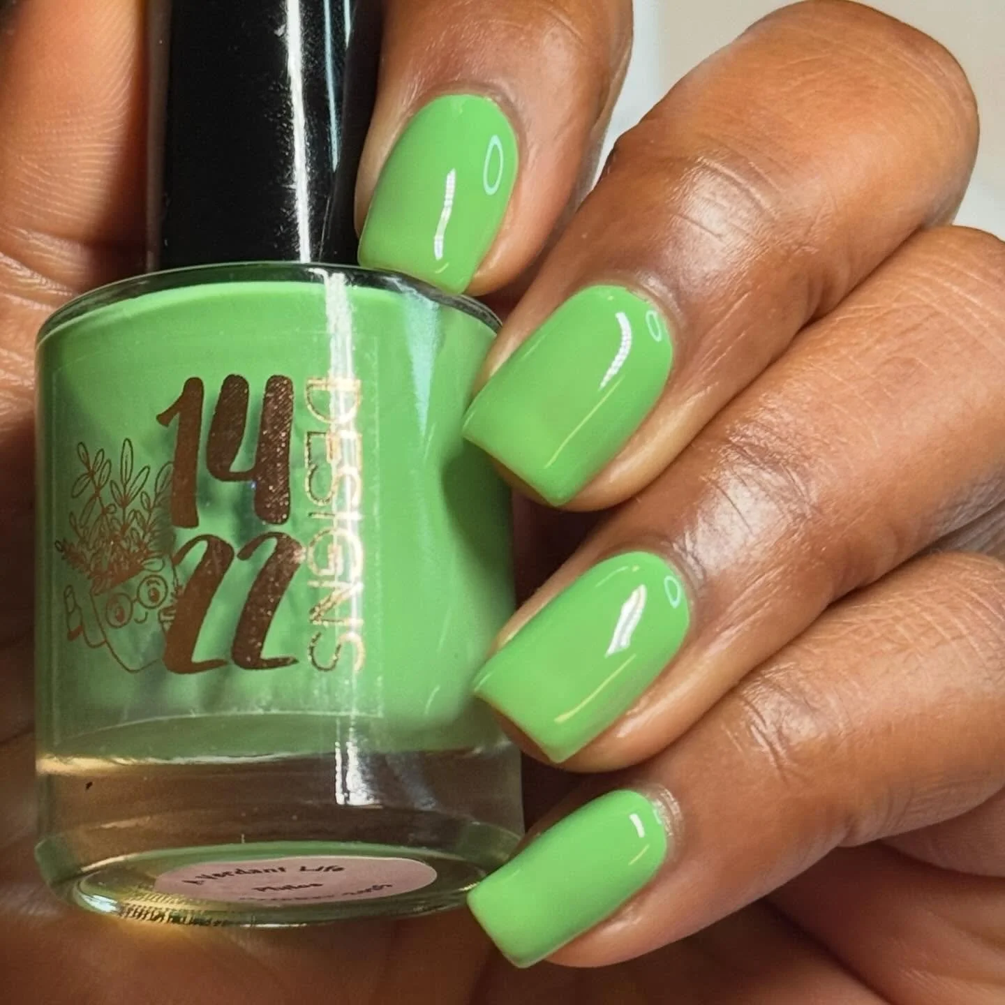 First up in the A Verdant Life trio (in collaboration with @plantnerdbroom) is &ldquo;Philos&rdquo;. This is a bright green creme polish, inspired by Phil, Chris&rsquo; logo.  Philos in latin means &lsquo;friend&rsquo; and I am so grateful that Chris