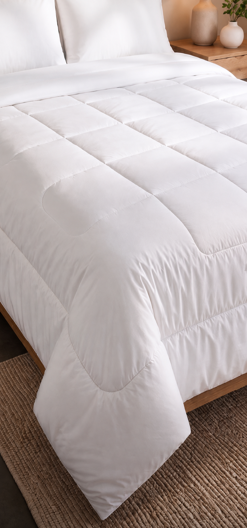 Edredón blanco de lujo en dormitorio elegante.png
