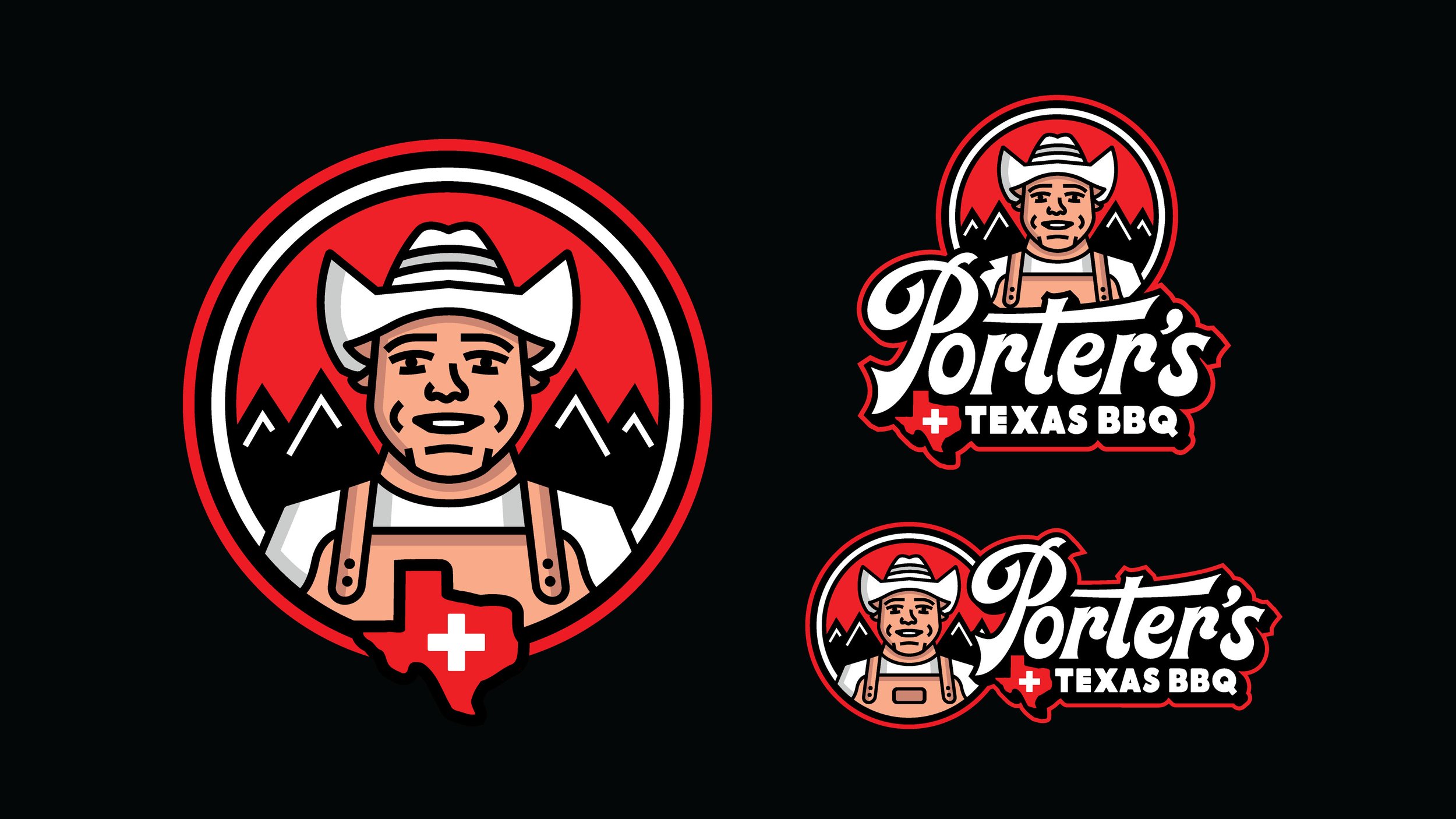 Porter's Texas BBQ Logos