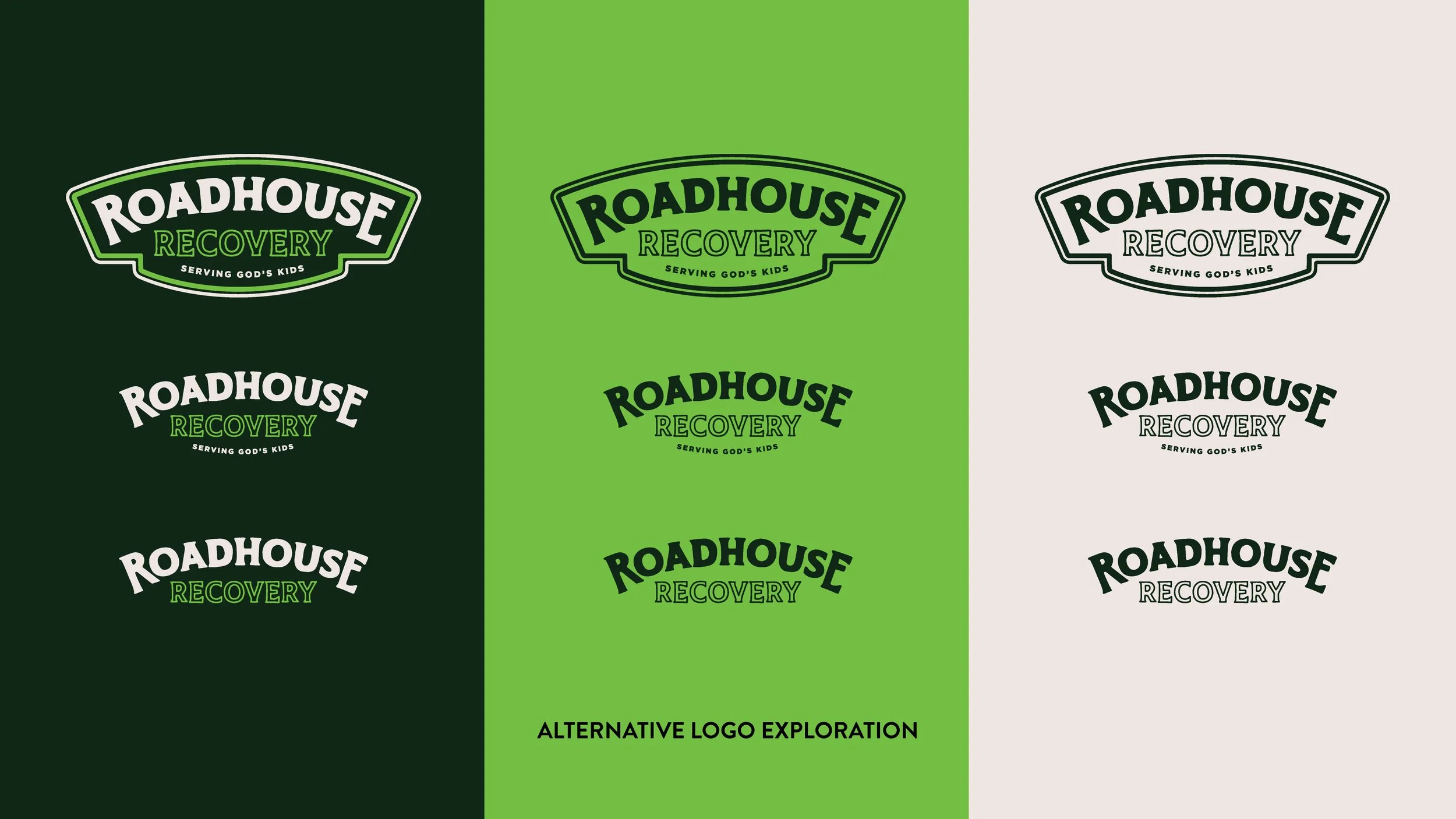 Roadhouse Recovery Logo Concepts