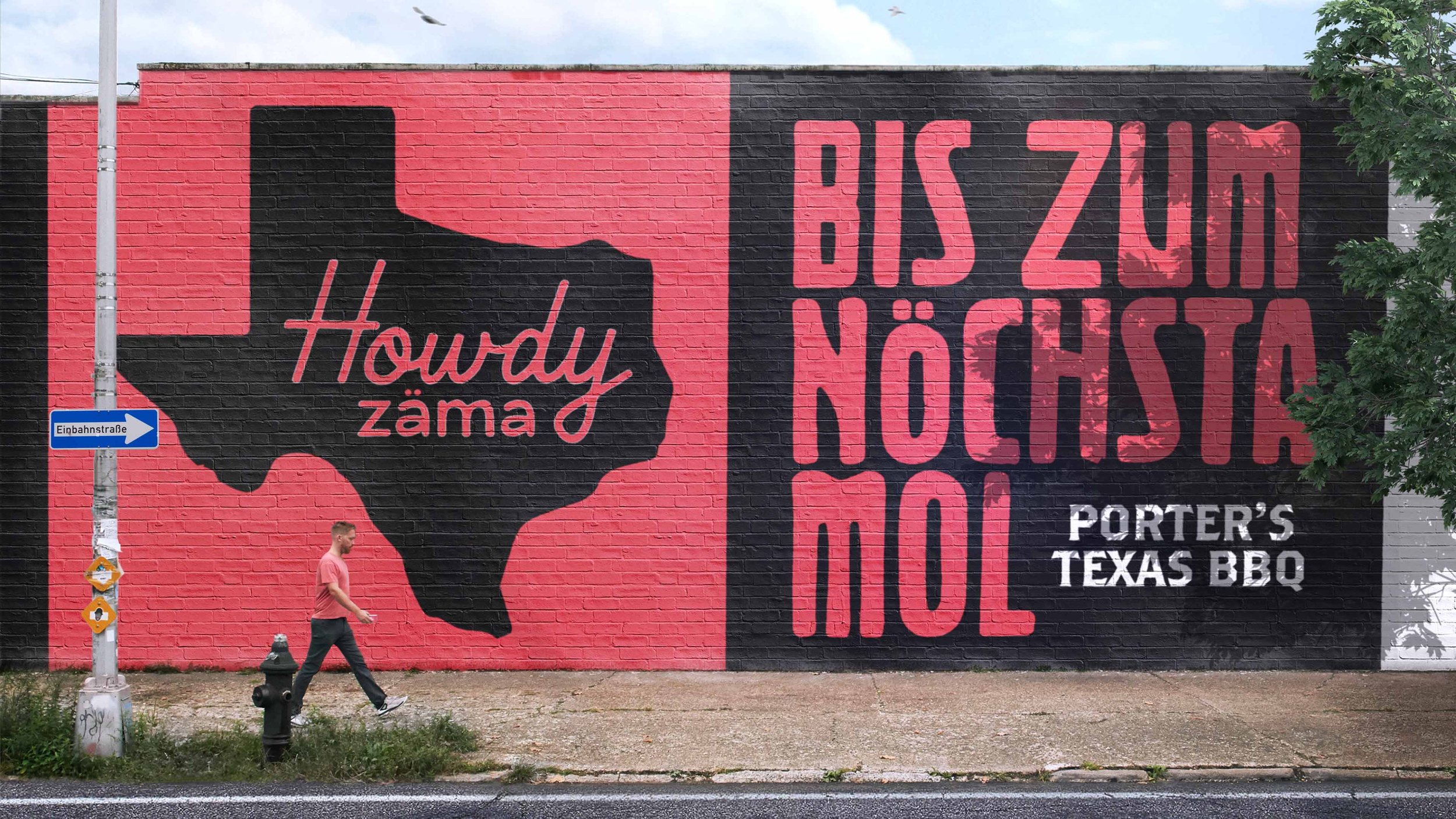 Porter's Texas BBQ Mural
