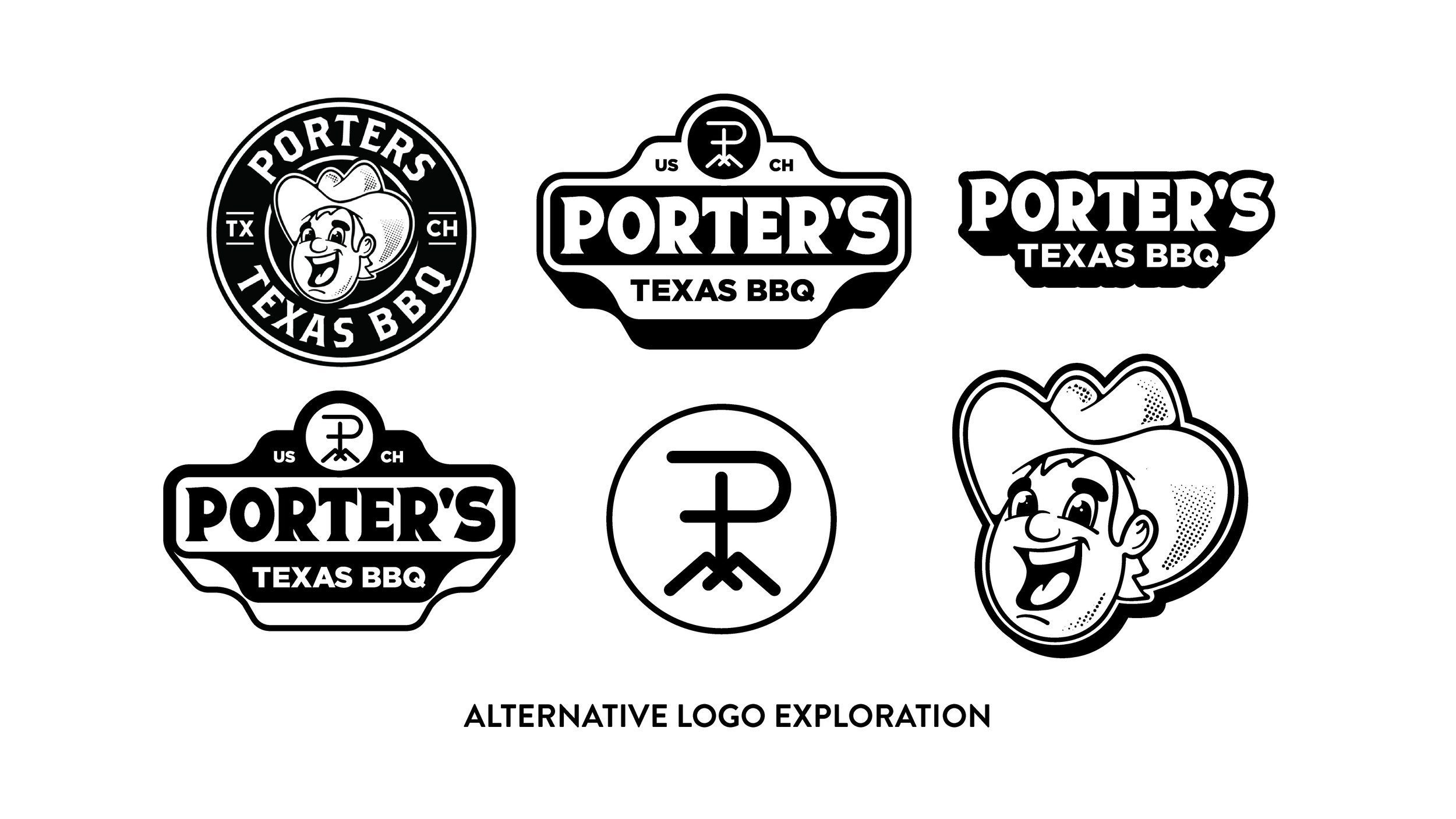 Porter's Texas BBQ Logo Concepts