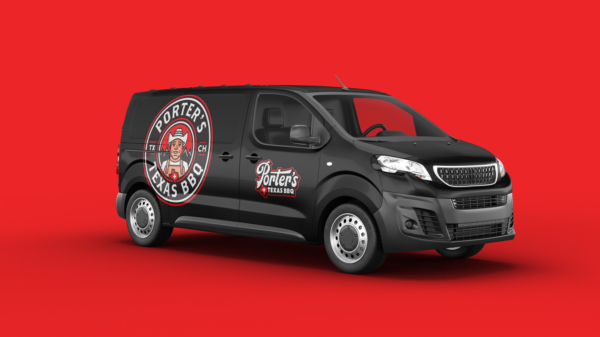 Porter's Texas BBQ Logo Vehicle Wrap