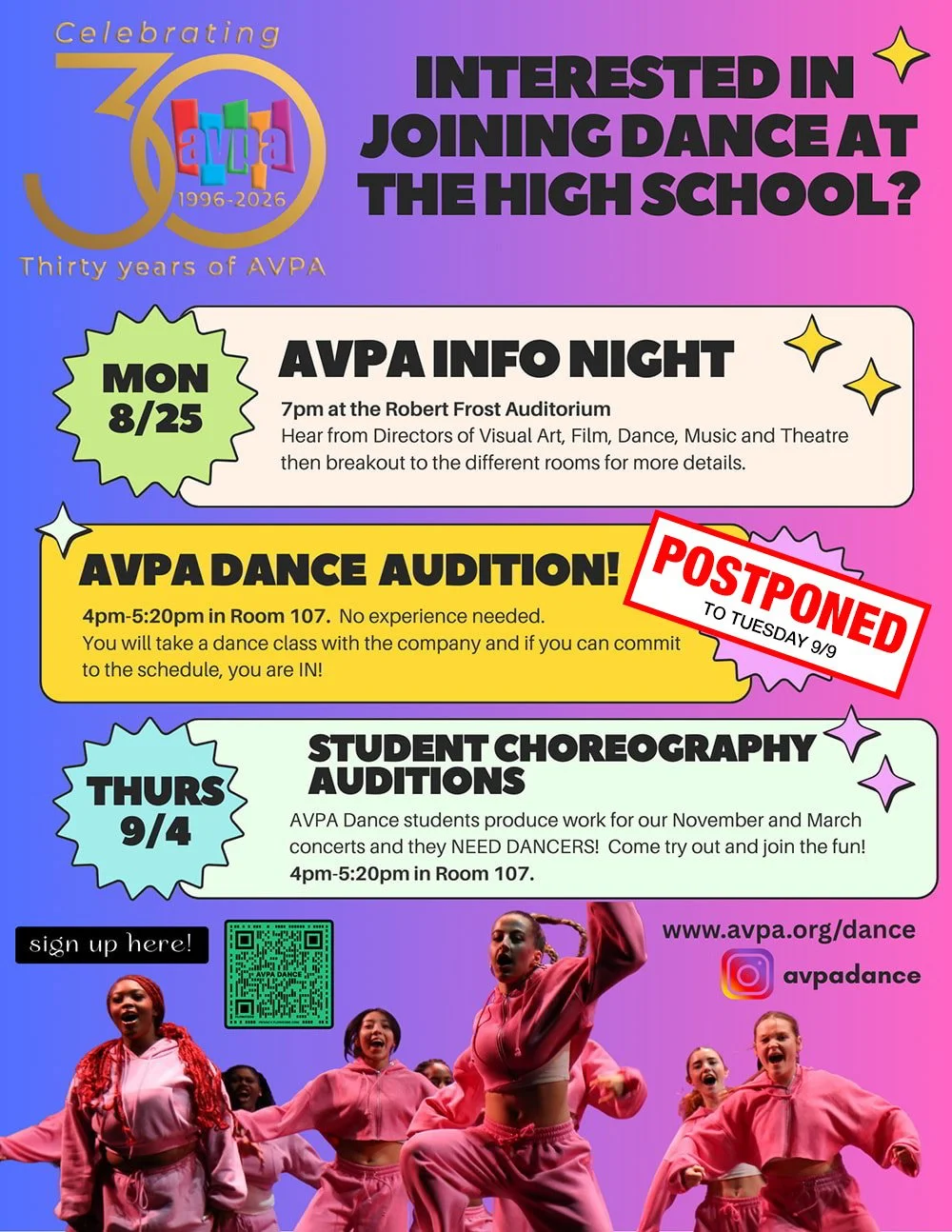 AVPA Dance Auditions 2025-2026