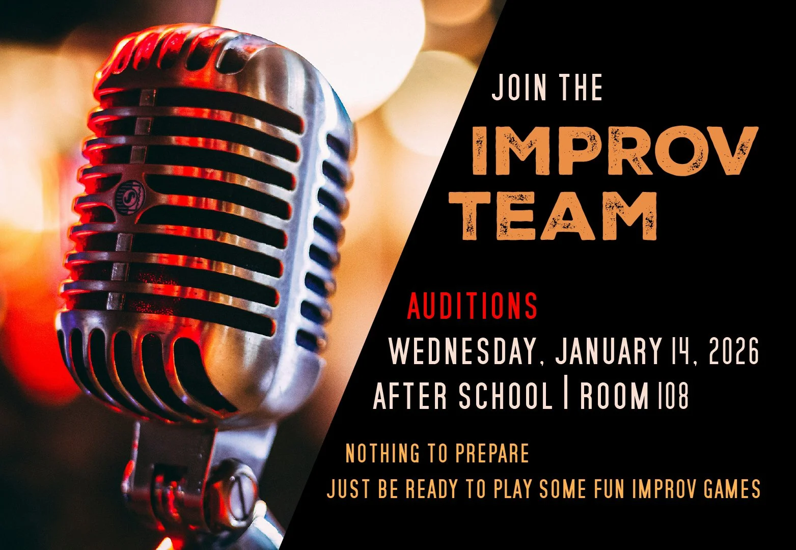 Improv Auditions 2026