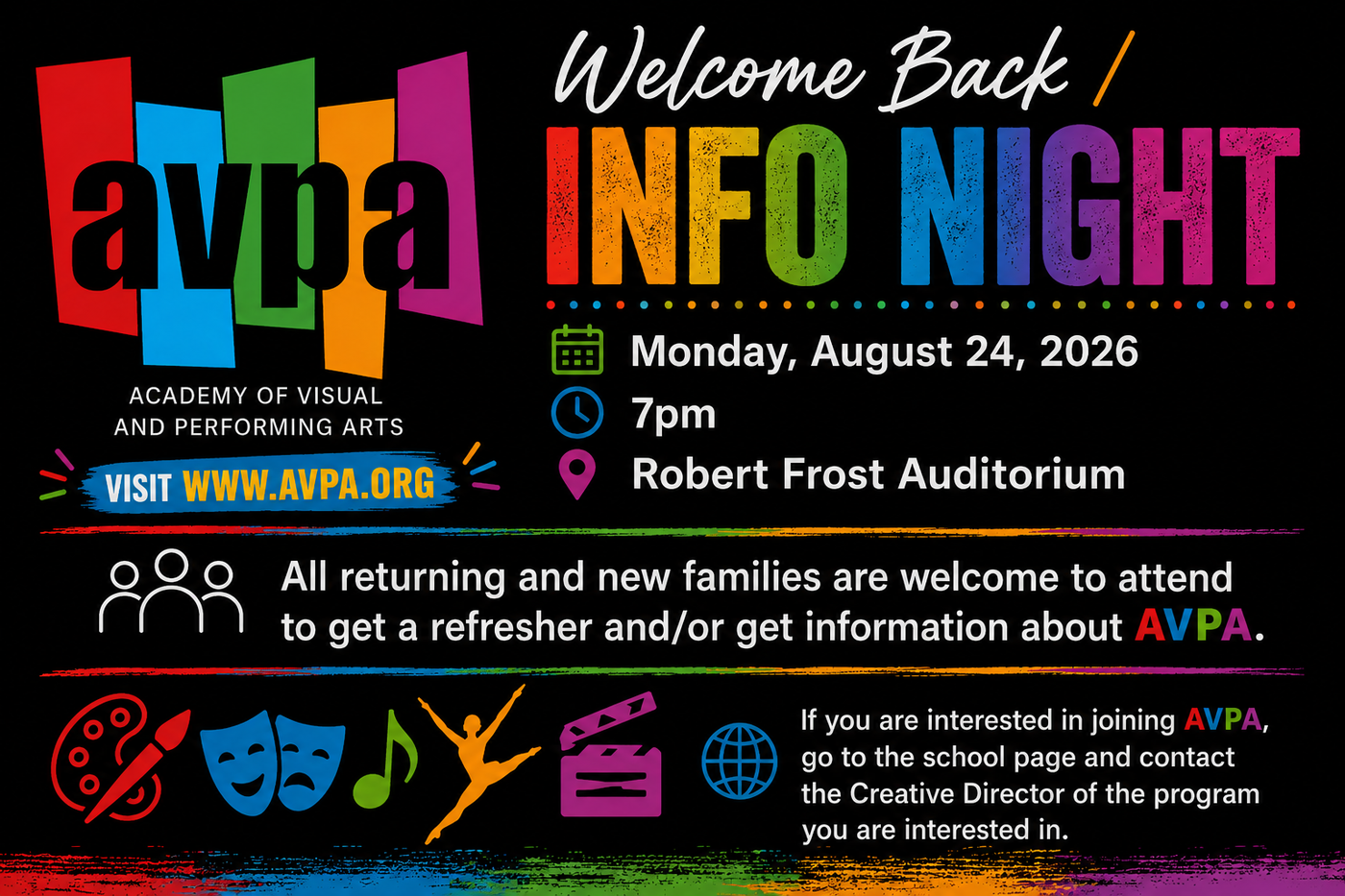 AVPA Welcome Back / Info Night