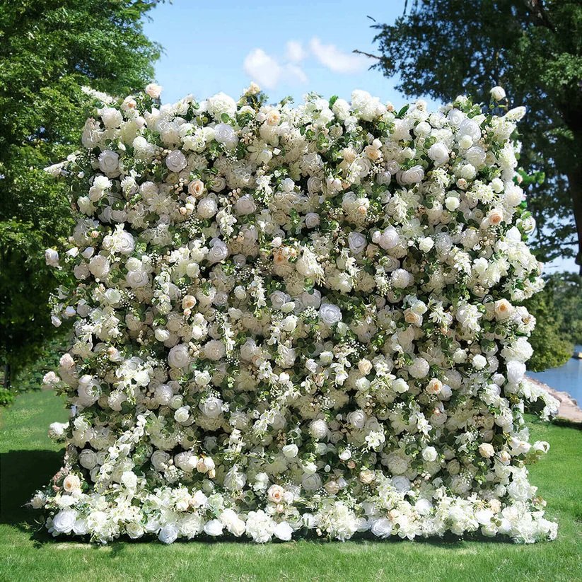 Classic Ivory + White + Champagne Wall