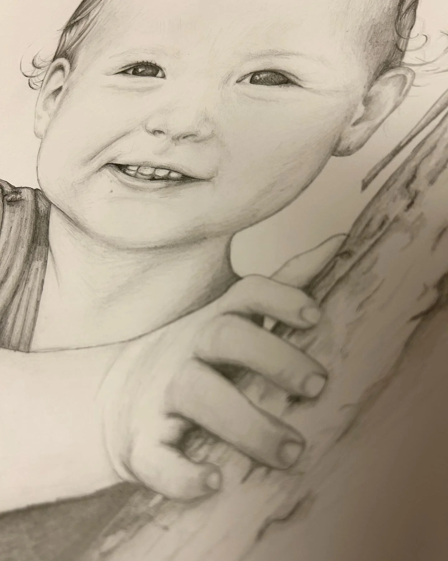 I&rsquo;m drawing some portrait commissions for Christmas gifts this weekend and thought I would post some close ups of a couple past portraits! &bull; 
#lucyathome #drawing #portrait #greylead