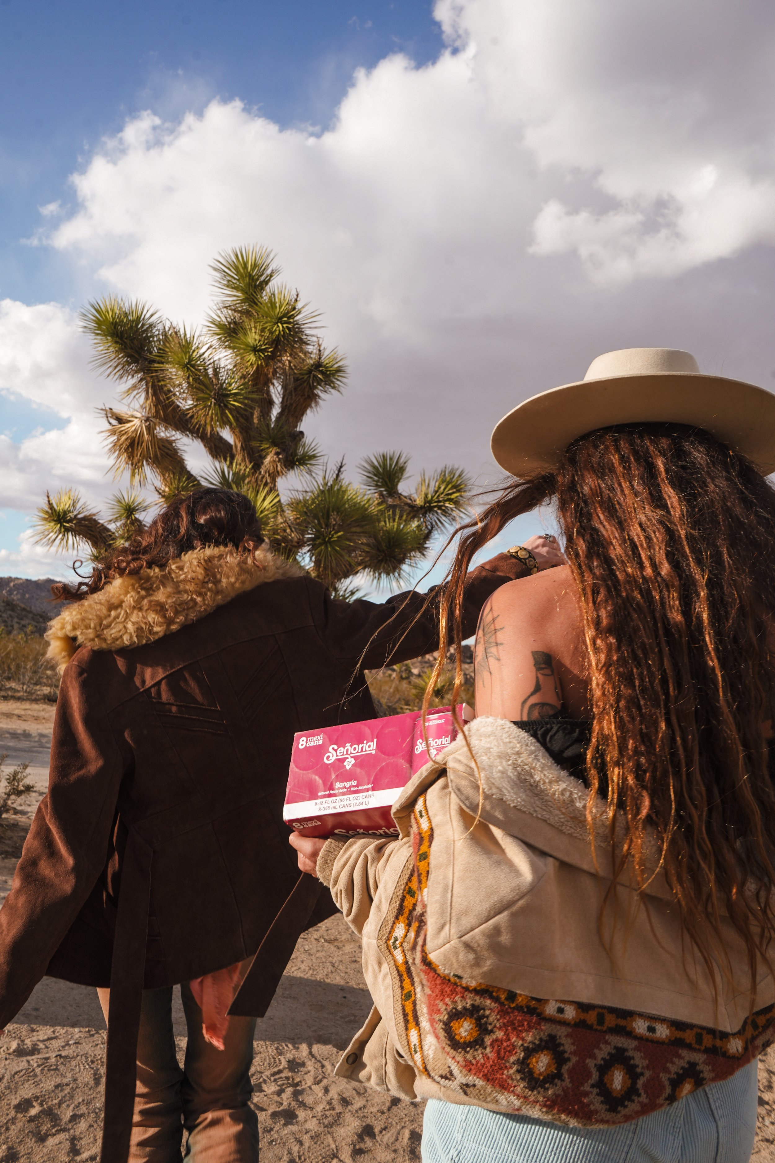 Sangria Senorial, Nesha Torres, Soda, Brand Photoshoot, Casting Agency, Fun, Vibes, Joshua Tree, desert roadtrip