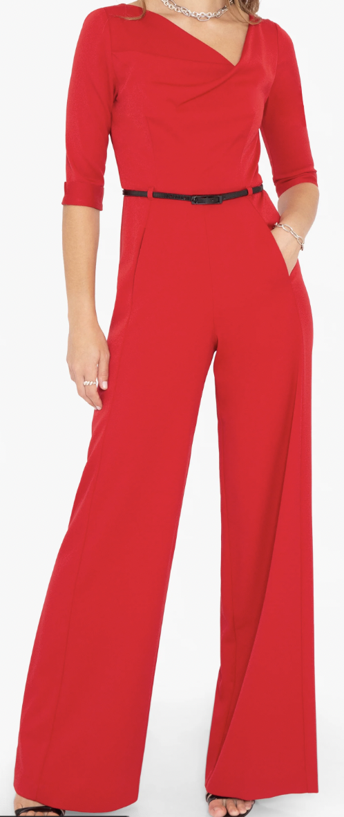$435 - Classic 3/4 Sleeve Jackie O Jumpsuit