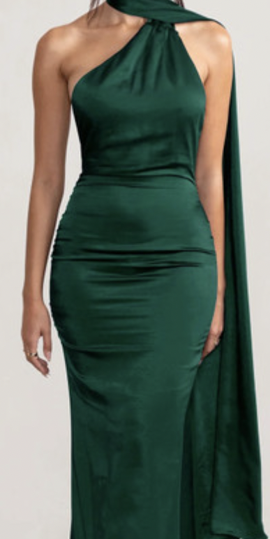 $180 -  SCARF NECK BACKLESS MAXI DRESS