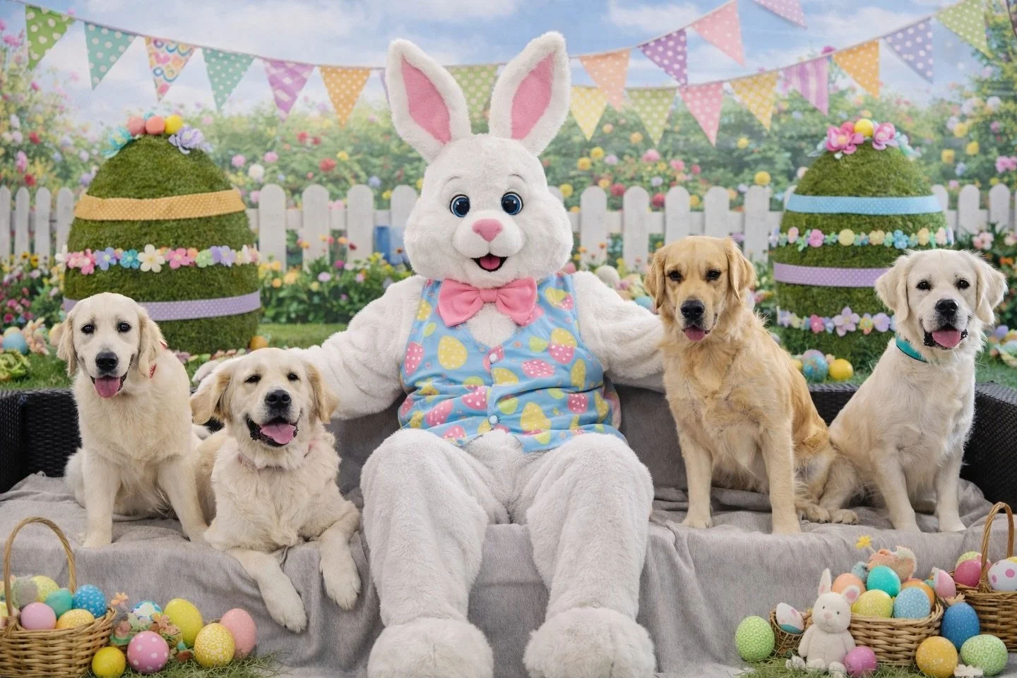 Happy Easter from us to you! May your clothes be covered in Golden Glitter and you make time to be present with your loved ones. Share your Golden Easter pics #goldenretriever #easter #goldenretrievers
