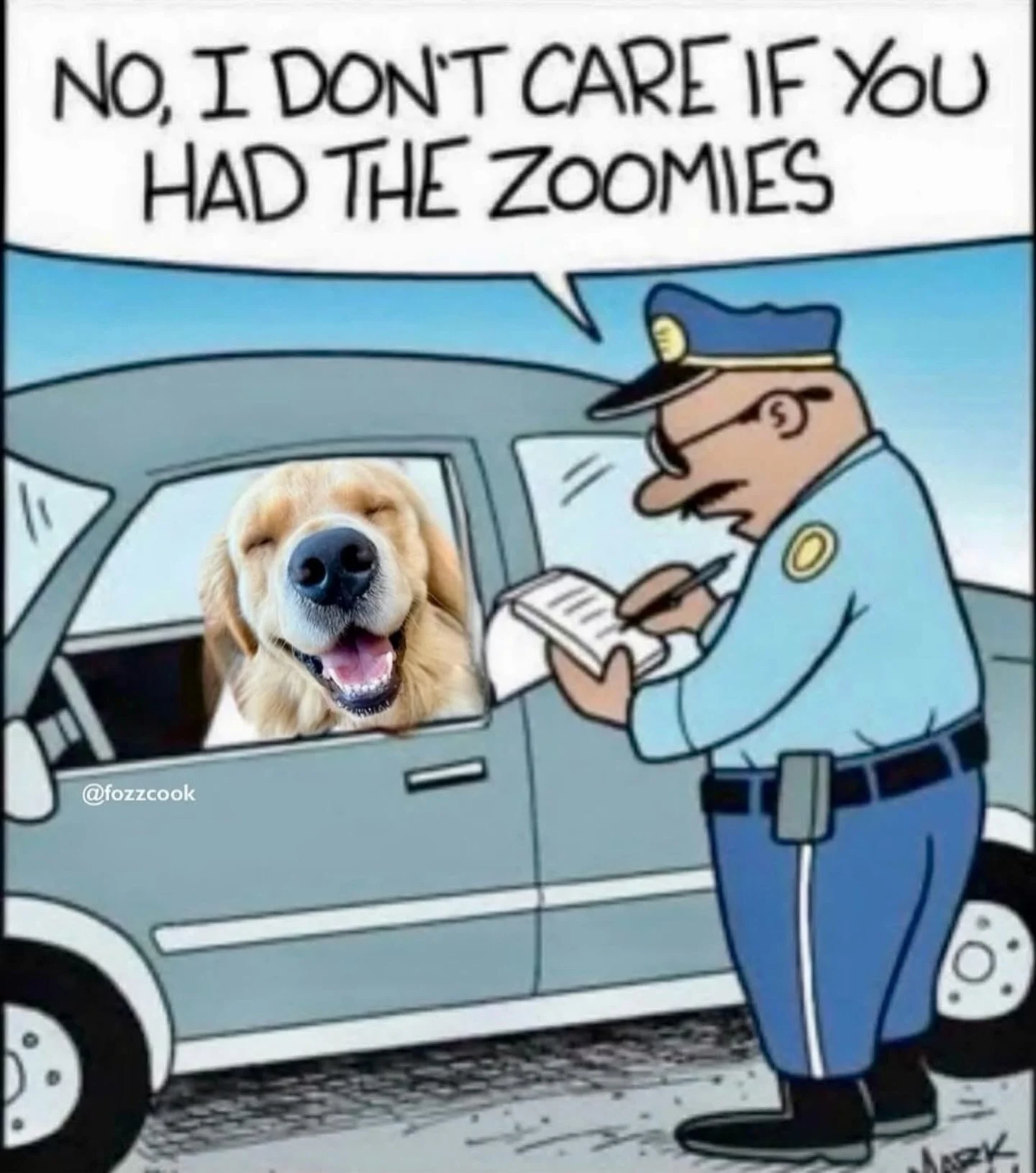 Needed a laugh for a Tuesday. Credit to @fozzcook #goldenretriever #doghumor