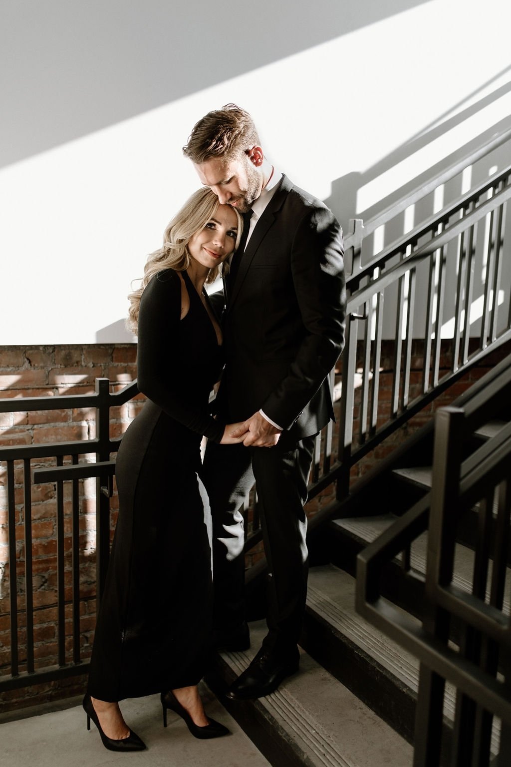 Our stairwells let in so much natural light, and are a great spot for photos!
The stairwells have been renovated, giving an industrial feel, but you still get a sense of the historic building with the brick walls. 
.
. #yegweddingvenue #yegwedding #w