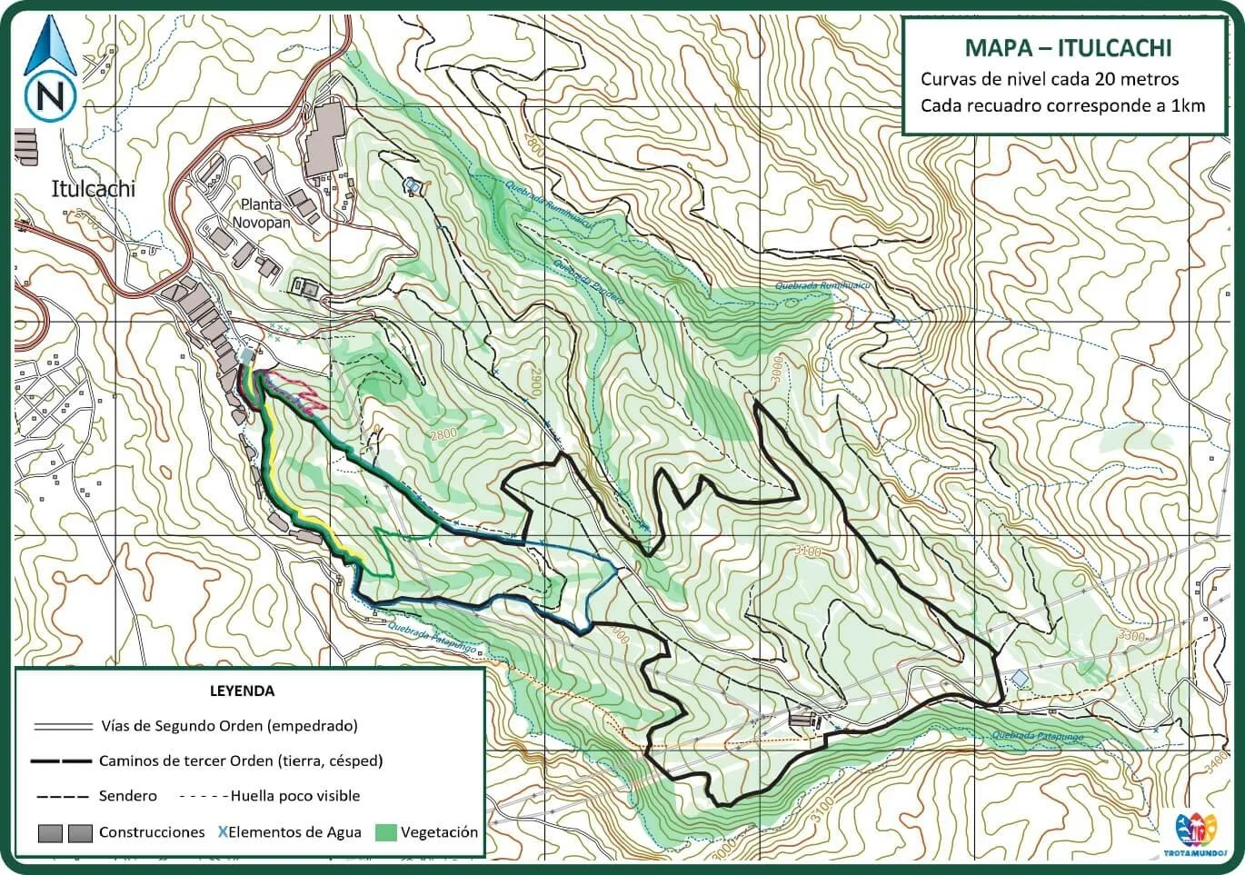 Mapa Senderos Novopan
