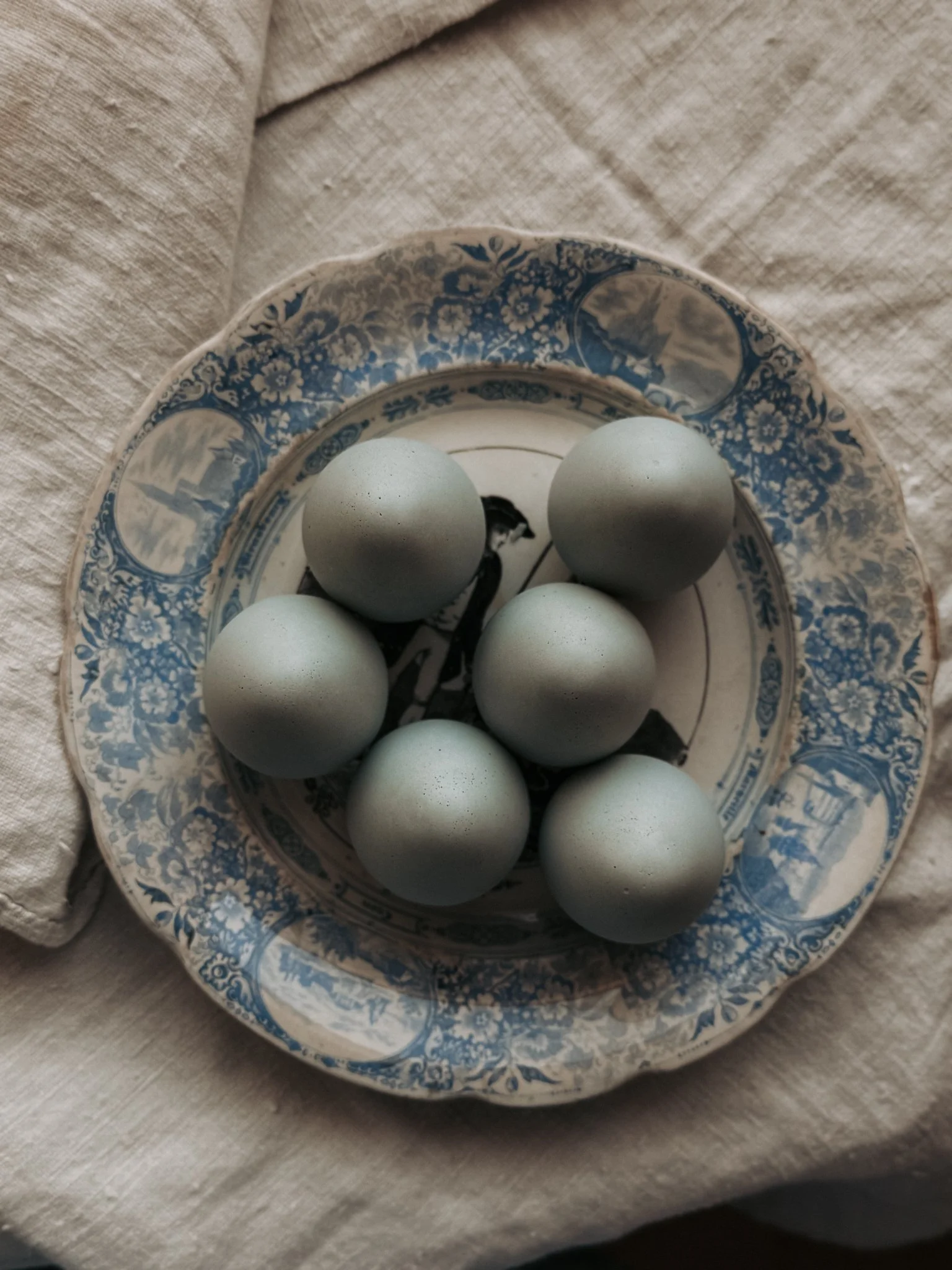 Stone Eggs in French Shutter Blue