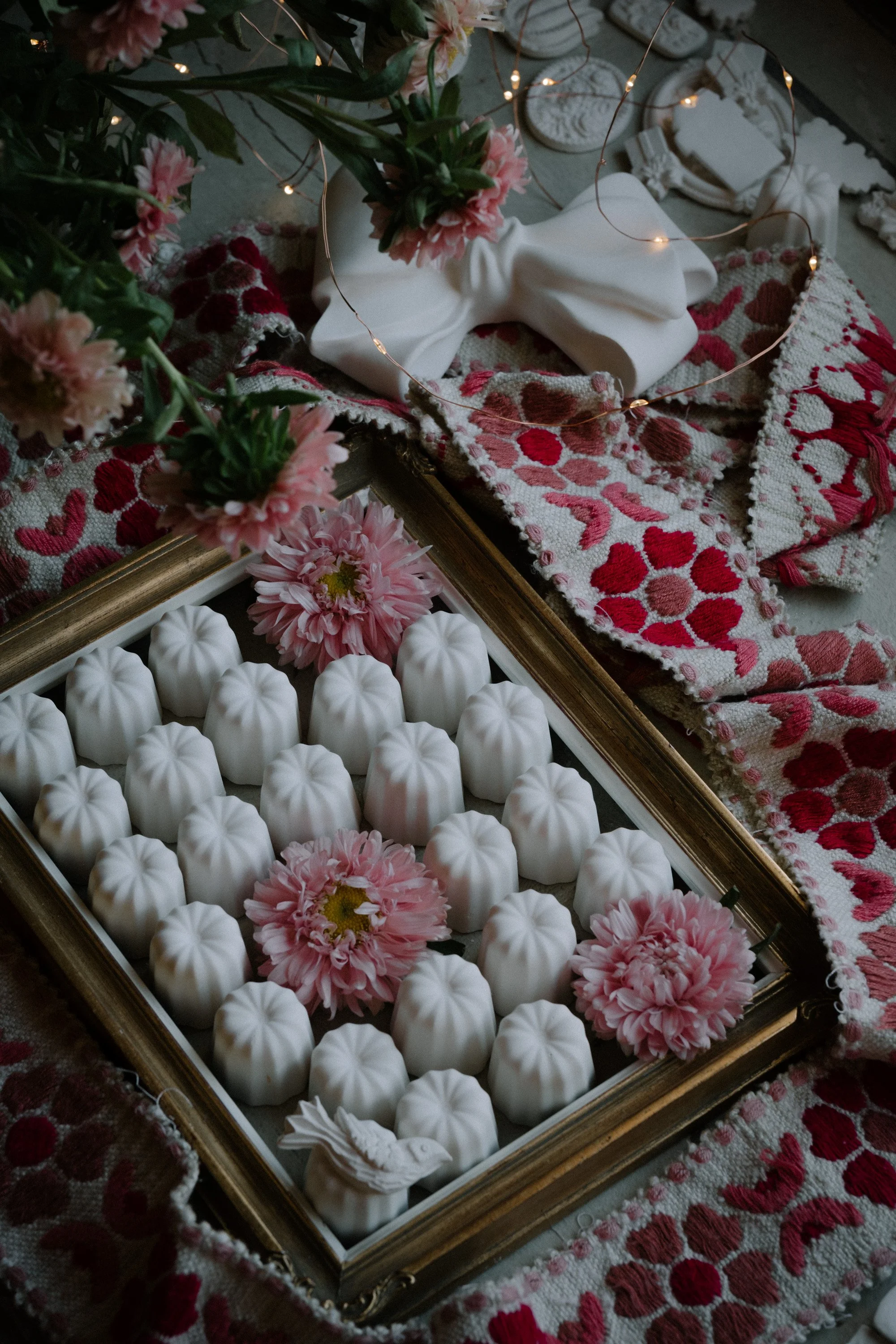 Petite Canelé of English Stone and Plaster Set of 6