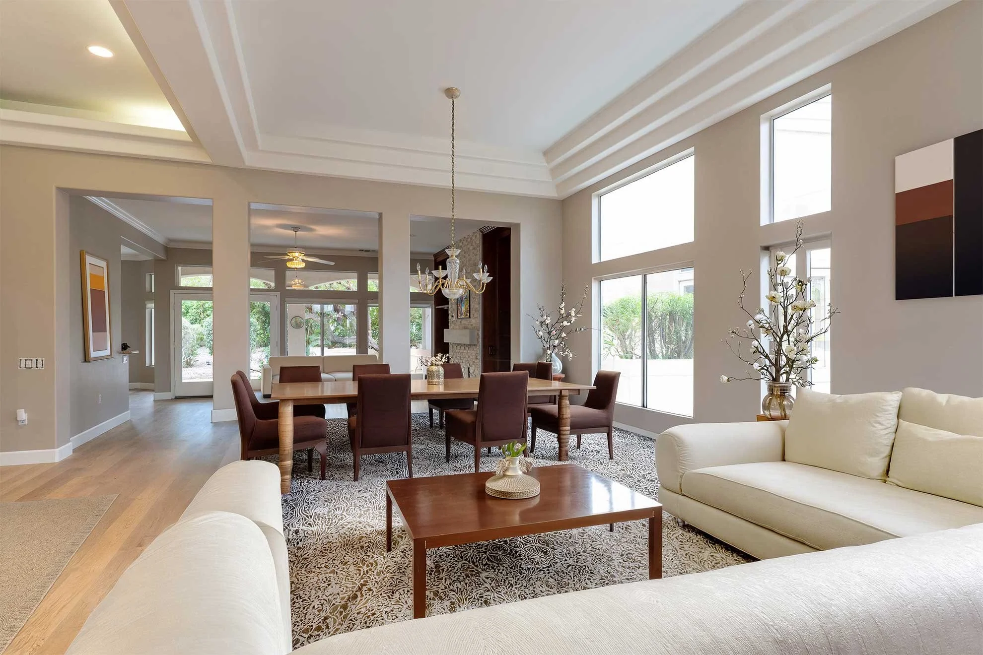 virtual staging living room in palm springs california