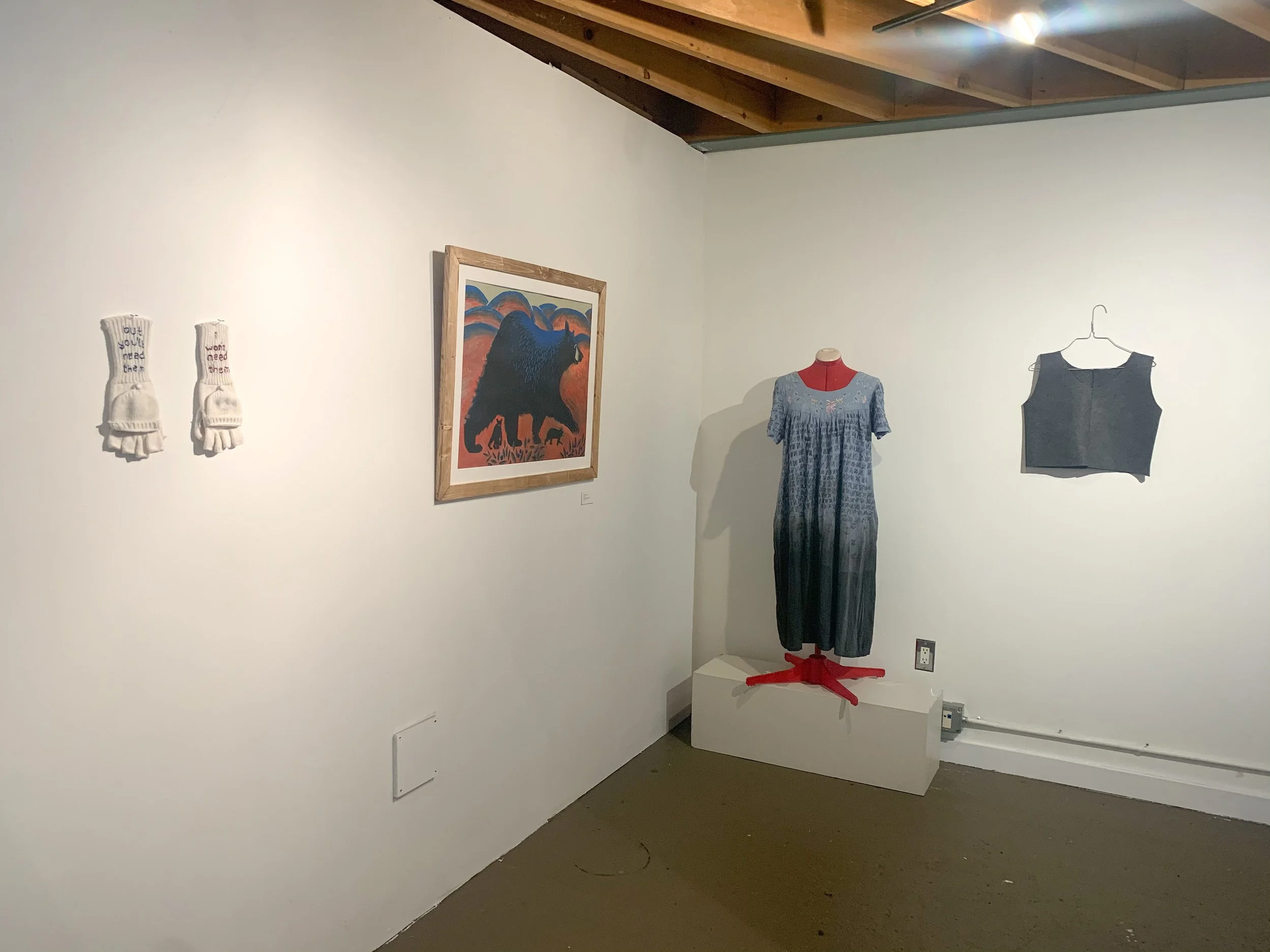 Pieces beside 'Black Bear' by Thomas Hardy
