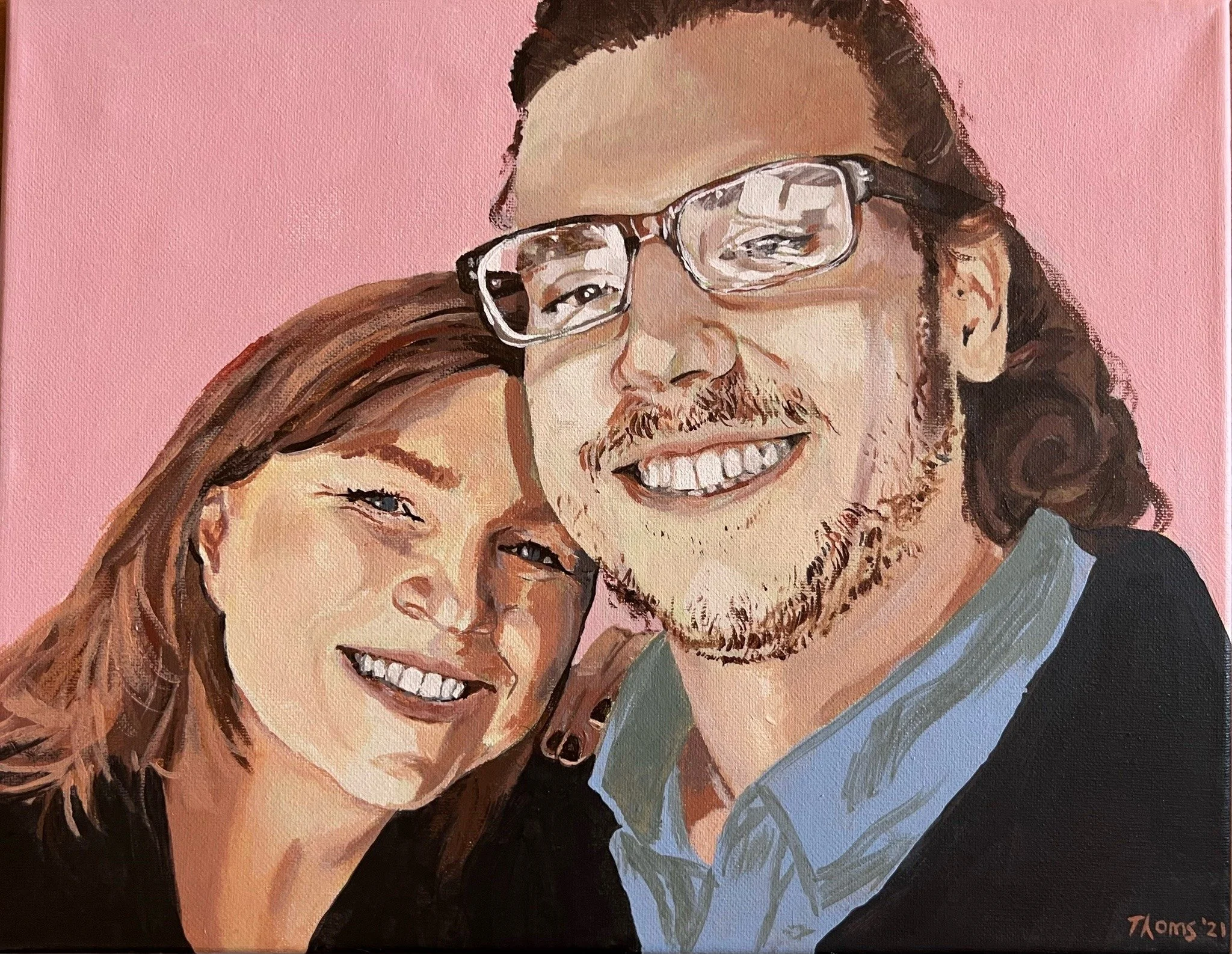 'Wil and Treva', acrylic on canvas, 2022
