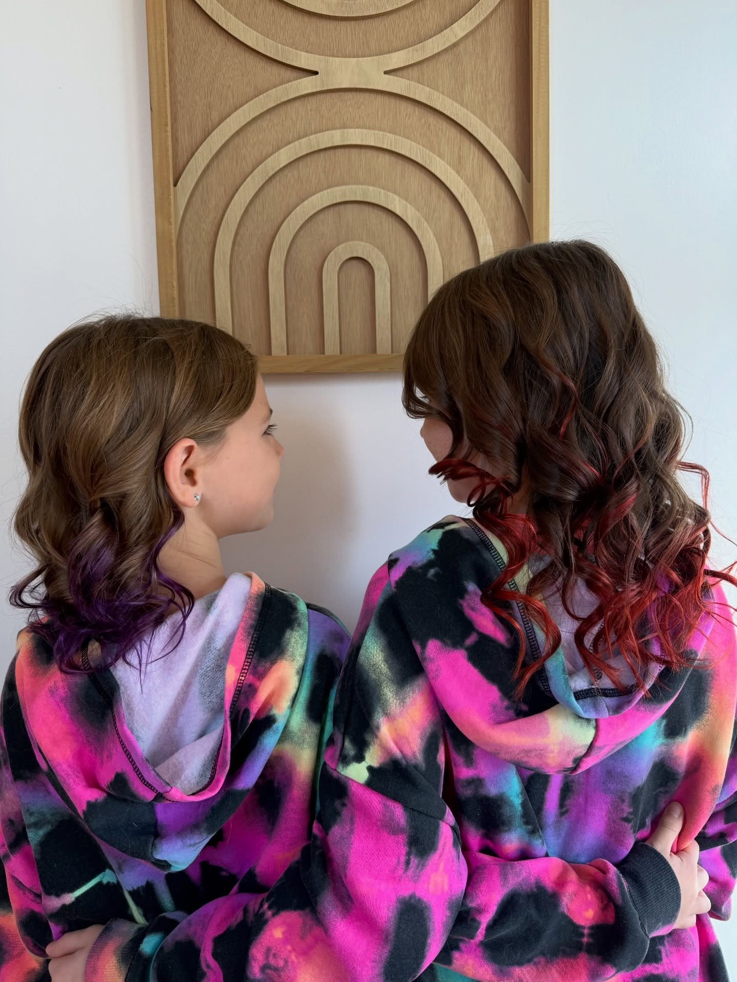 Hair transformations are better with a sister by your side! ❤️ 

Bright colors, fresh styles, and all the fun. Ready for your turn? 

We have a few openings this week and would love to get you in our chair! ✂️ 

📱 Book online at Agapehair.co (link i