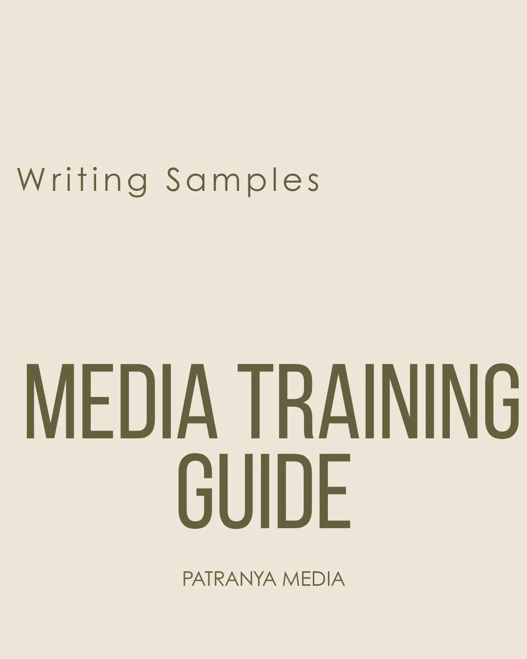Media Training Guide