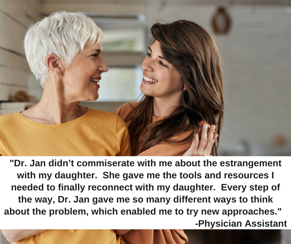 Estrangement Coaching Testimonial 2 for Dr Jan Anderson