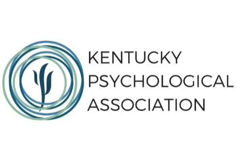Logo of the Kentucky Psychological Association with circular lines surrounding a stylized plant or tree icon.