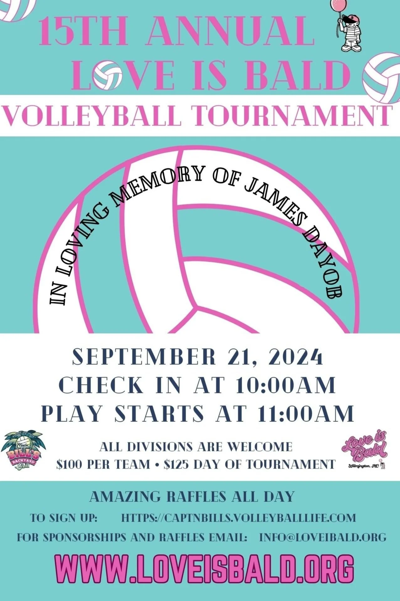 15th Annual Love Is Bald Volleyball Tournament