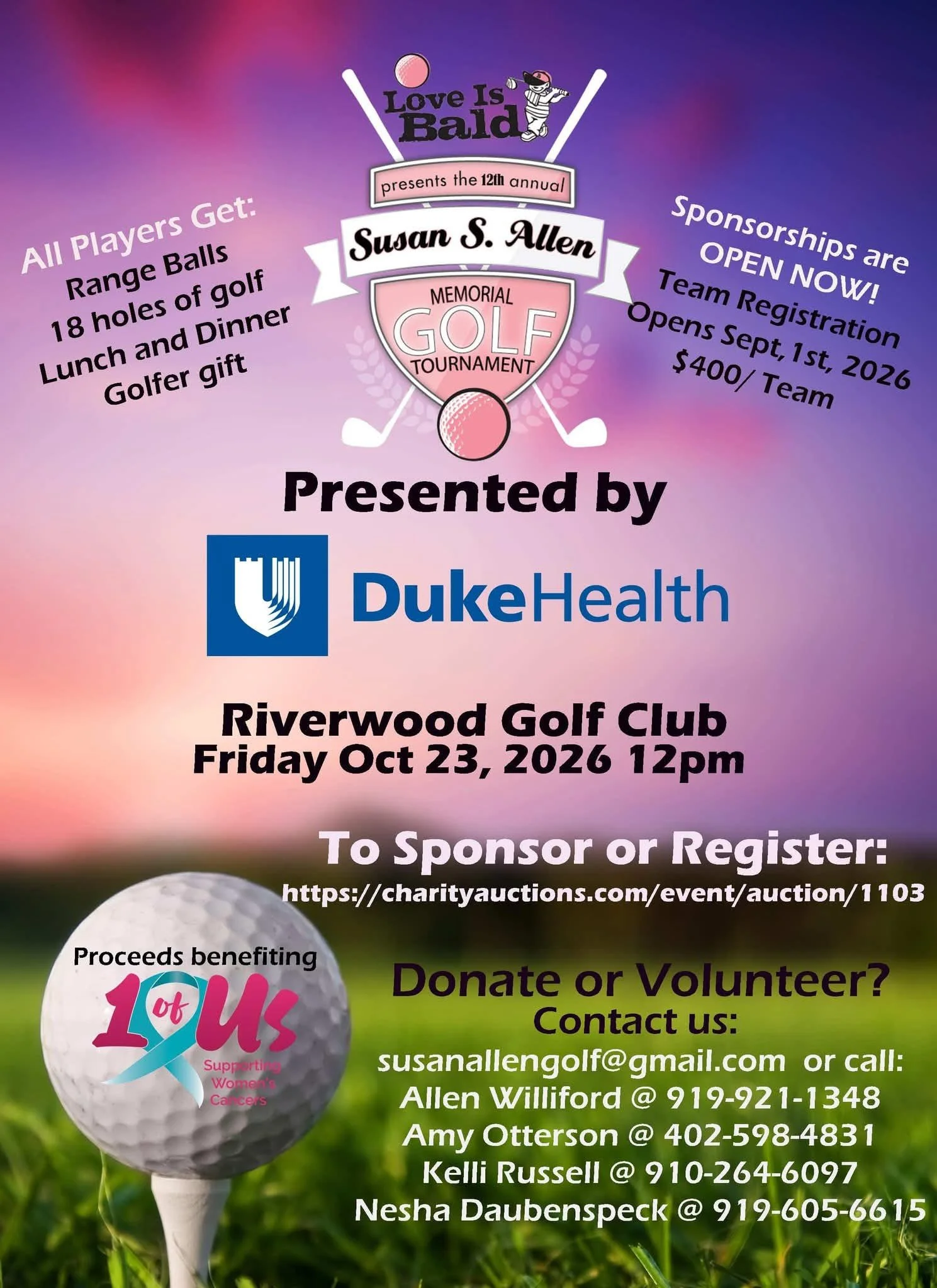 12th Annual Susan S. Allen Memorial Golf Tournament 