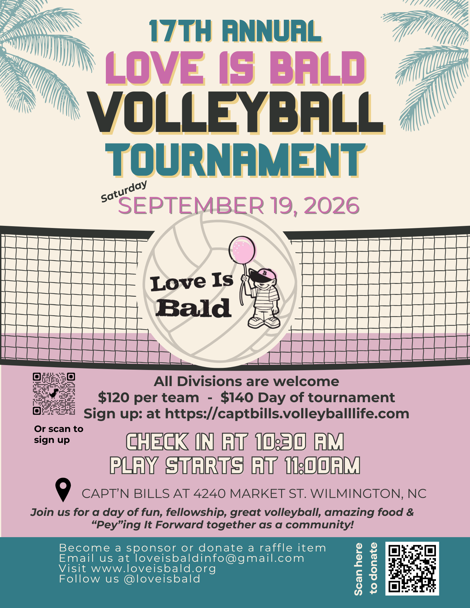 17th Annual Love Is Bald Volleyball Tournament