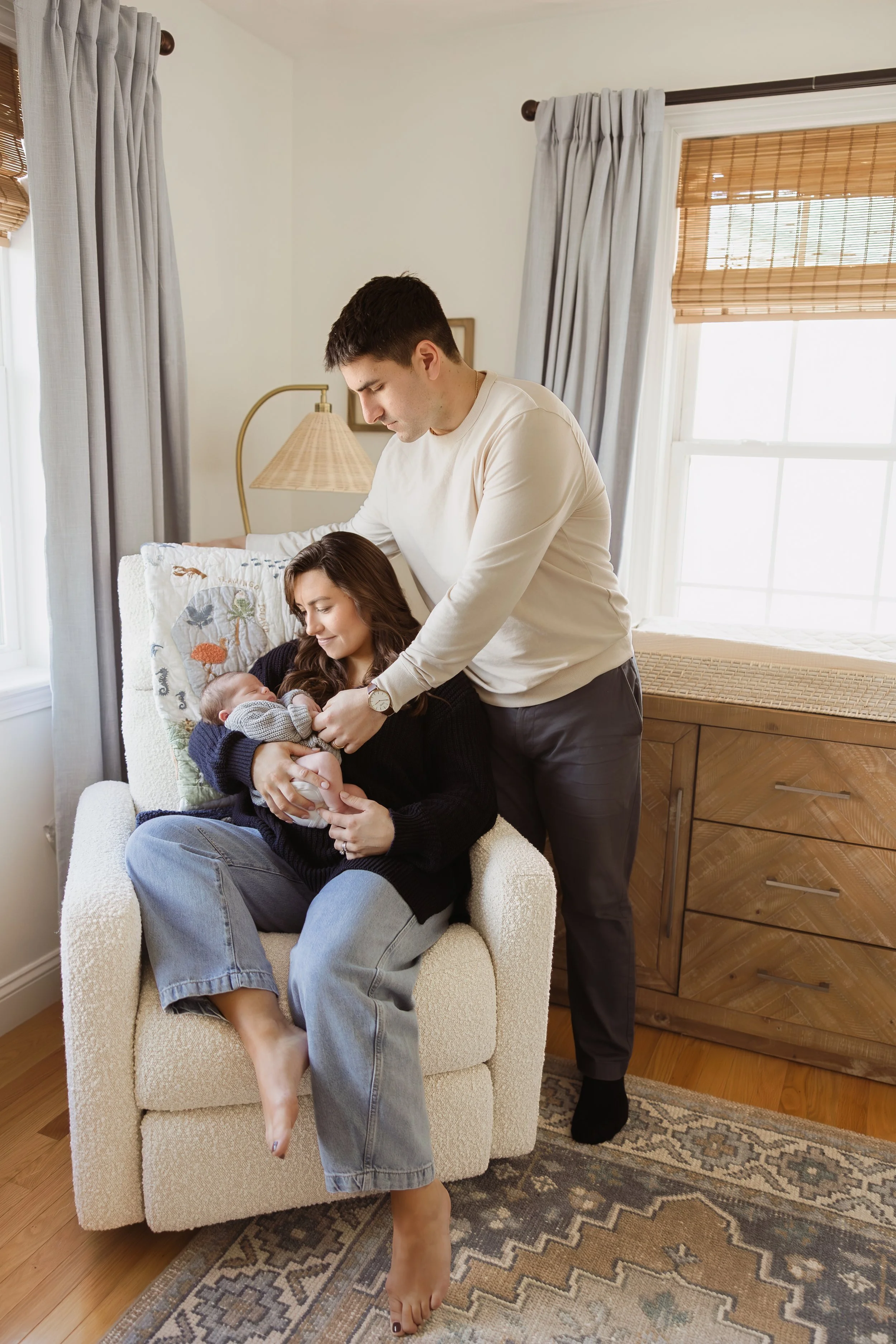   Coordinated family outfit ideas for a lifestyle photography session in Northern Massachusetts  