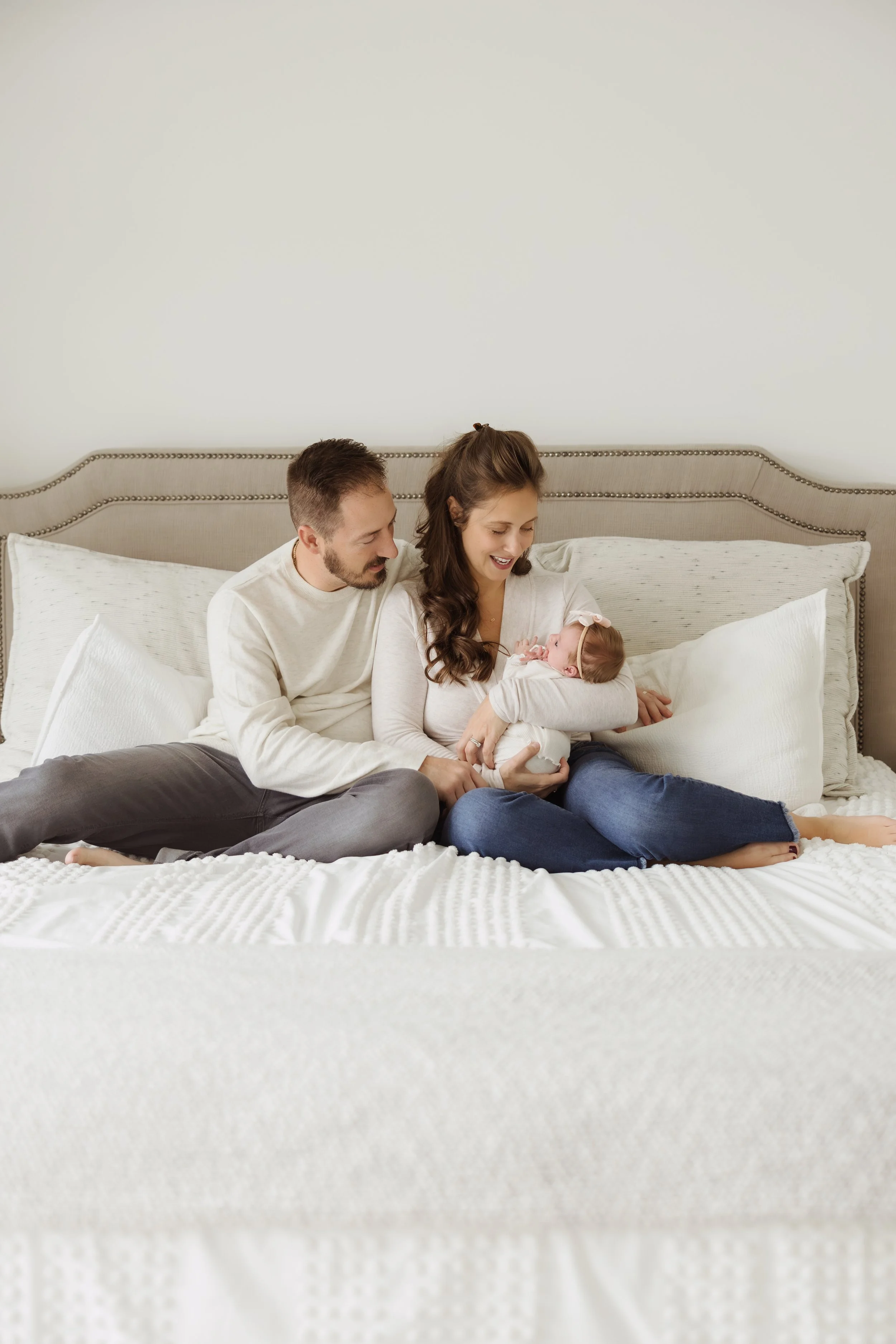  In-home lifestyle newborn photography for C-section recovery families, Plaistow NH.  