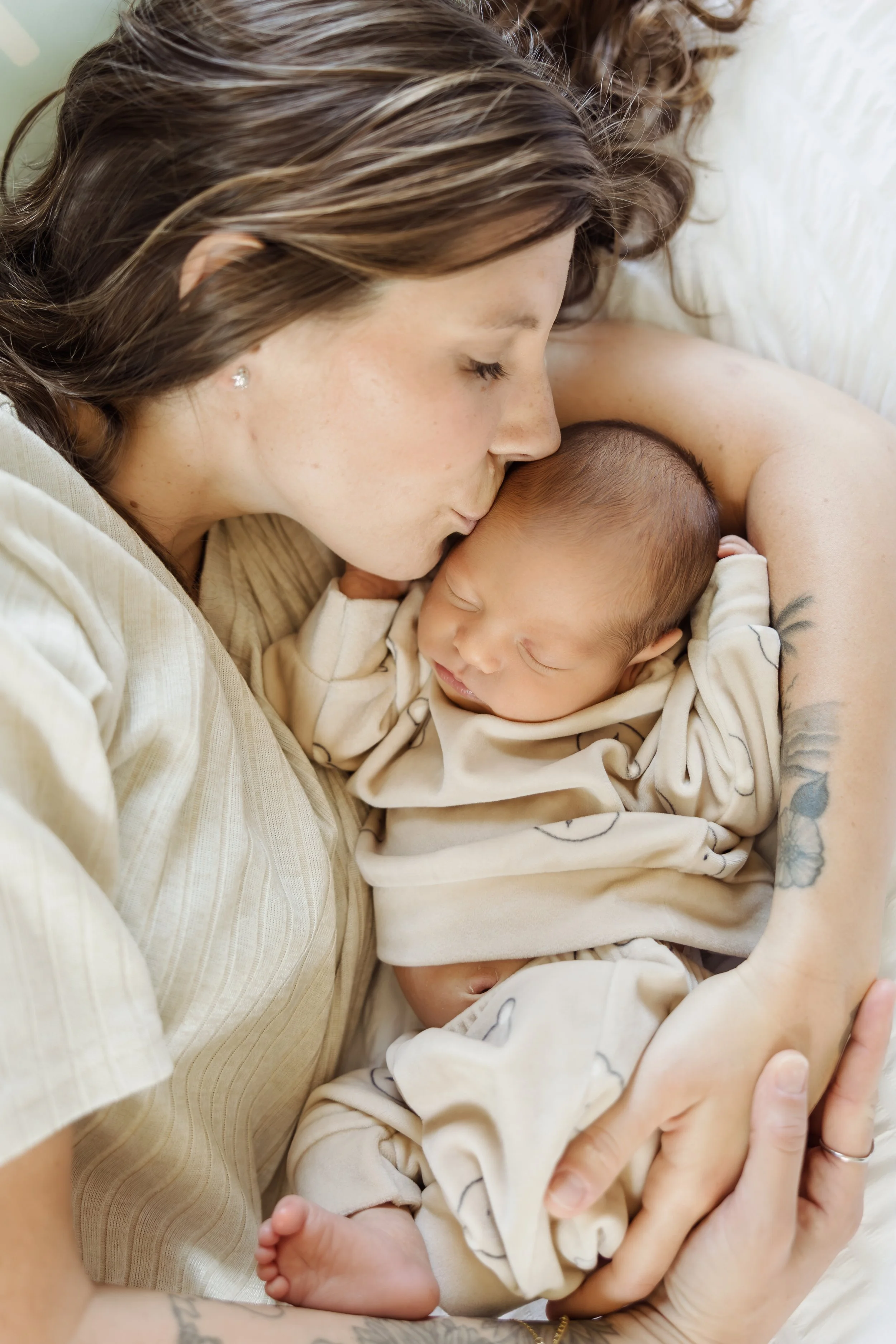 In-home lifestyle newborn photography in Plaistow NH within the first 10 days of life.