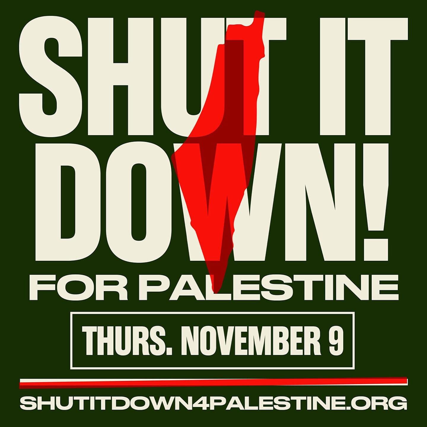 🚨 Kenz Coffee Bar @ BAMREC will be CLOSED tomorrow 11/09/2023 in solidarity with #ShutItDown4Palestine . 

We will resume operations Friday 11/10/2023. 

It is our responsibility as part of the global community to stand against injustices happening 
