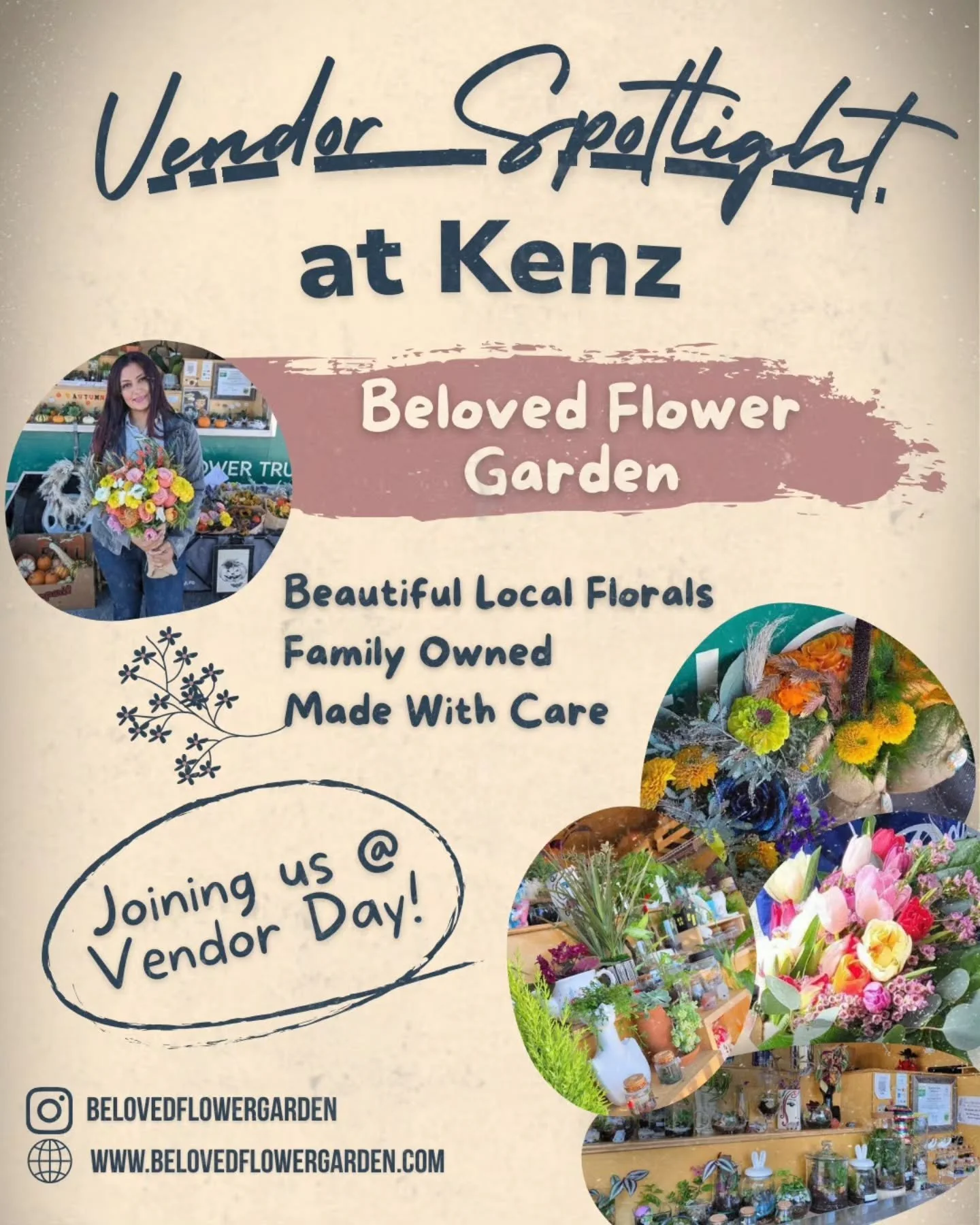 Vendor spotlight: @belovedflowergarden 🌿🌸

Beloved Flower Garden is a small, family-owned business rooted in sharing something beautiful and meaningful with the community. They bring their work to pop-ups through their flower truck, while staying c