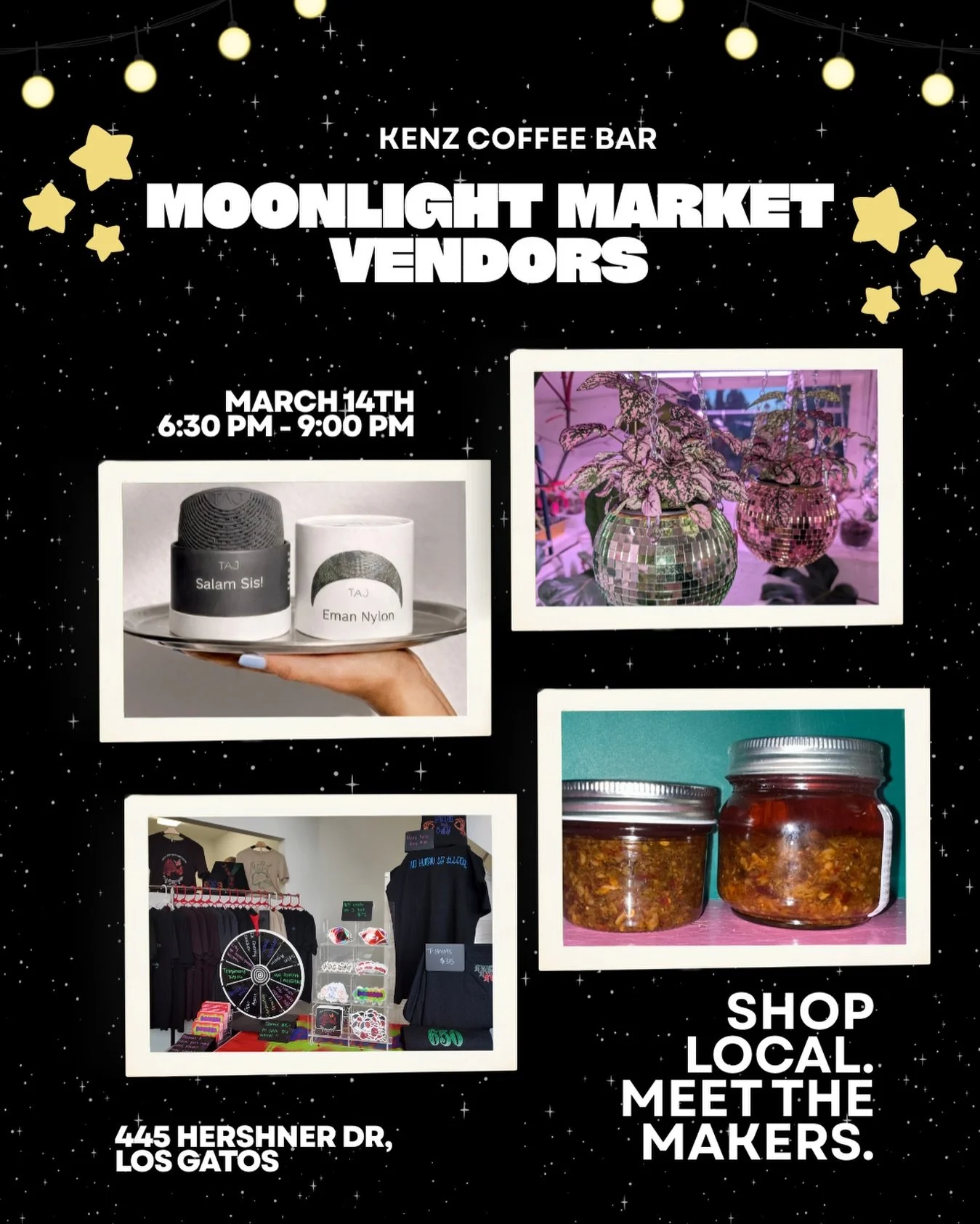 🌙 Taj Crown: TAJ Crown supports your hair and hijab by making hijab easy. Your TAJ will grip your fabric securely while allowing your hair to maintain its volume for beautiful, fresh hair and a sleek and secure hijab. 

🌙 The Disco Bean Shop: Beaut