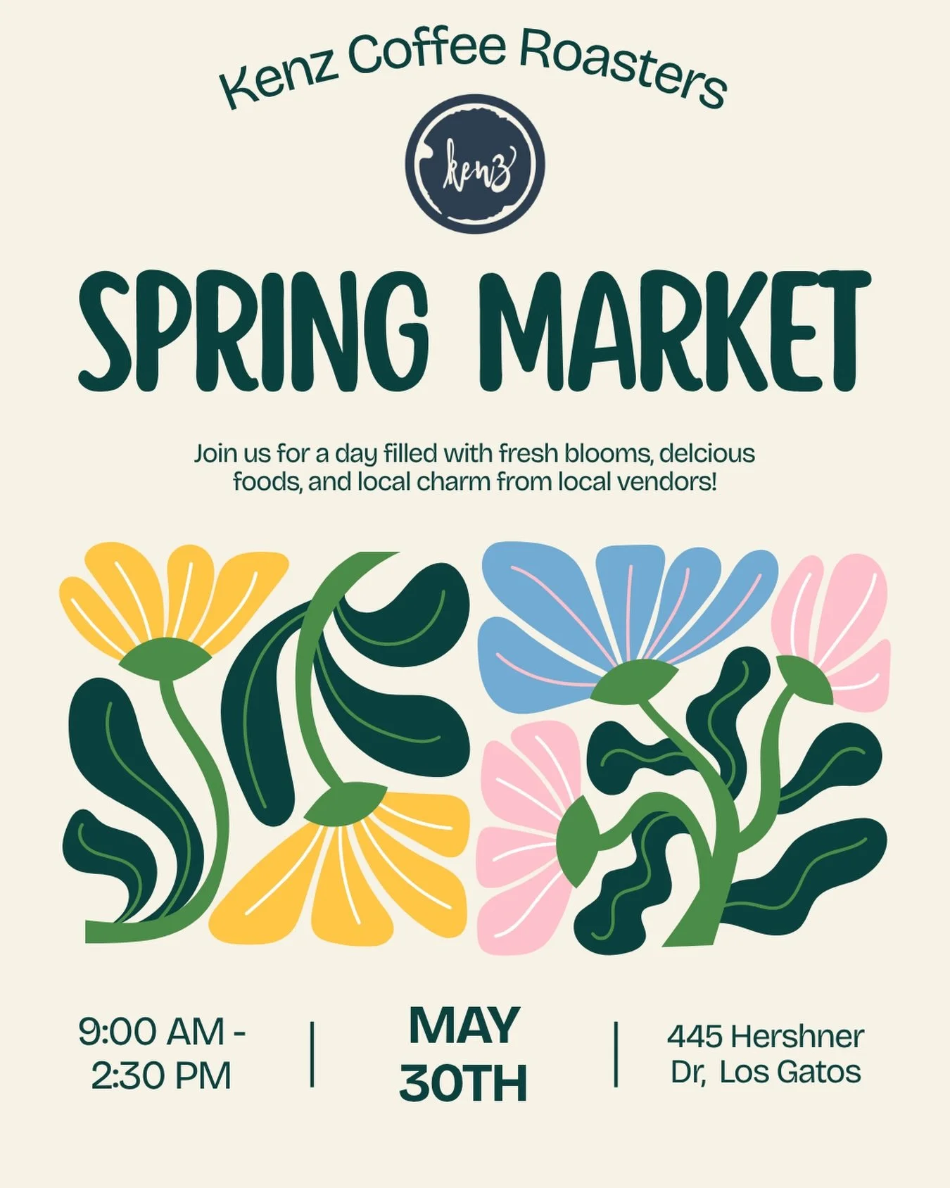 Mark your calendars! This Saturday is another market event at Kenz! Come stop by to check out local vendors for some amazing finds 😊🌸