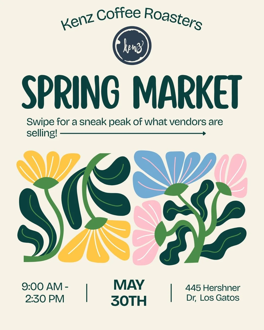 Come stop by tomorrow for our Spring Market Event 🌸🌸 Here is just a quick sneak peak of what local vendors will be bringing! So much more to come with wonderful creations to purchase! 🙌

Make sure to also grab a refreshing seasonal drink to enjoy 