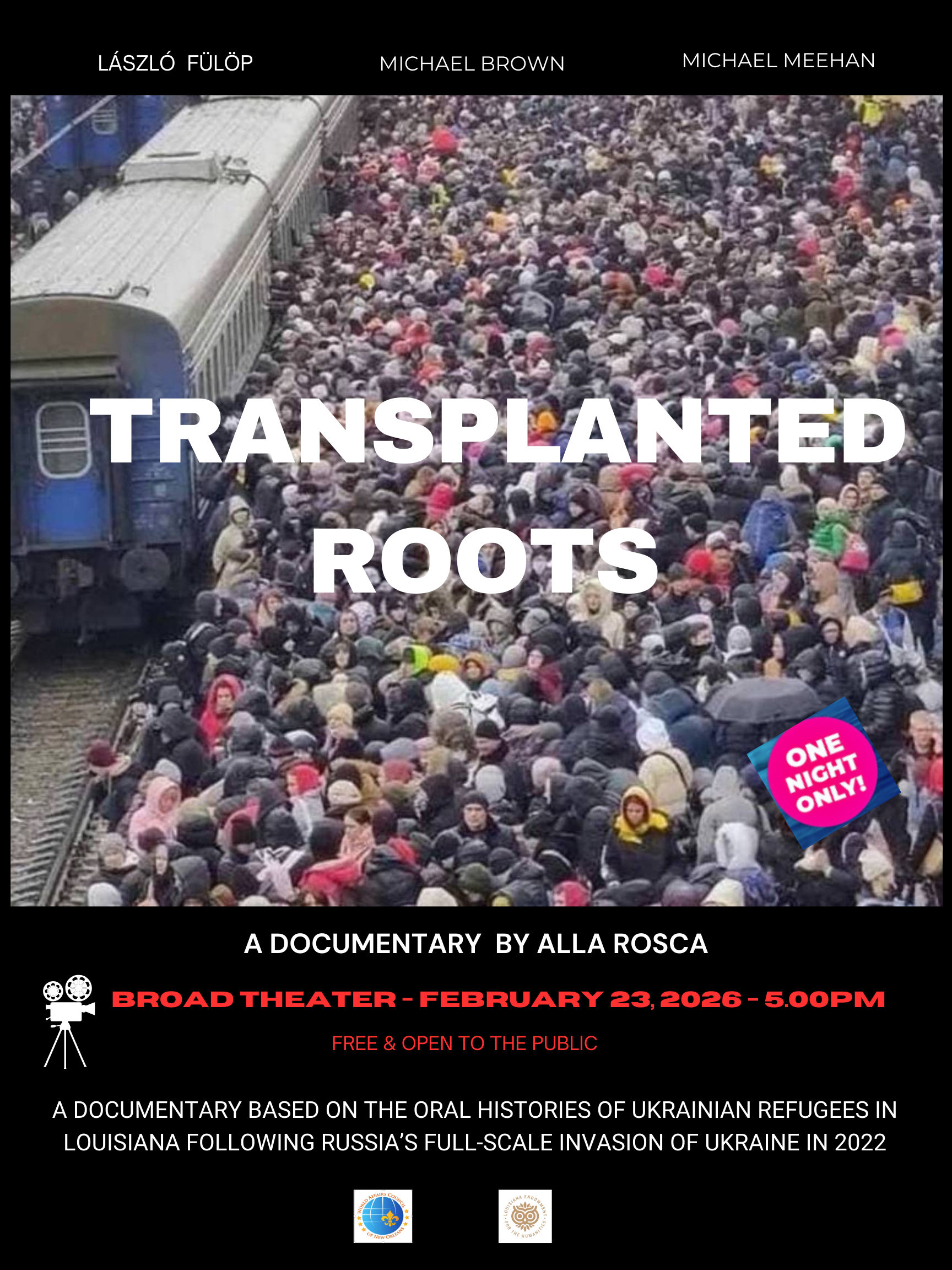 WACNO presents the premiere of the documentary “Transplanted Roots”