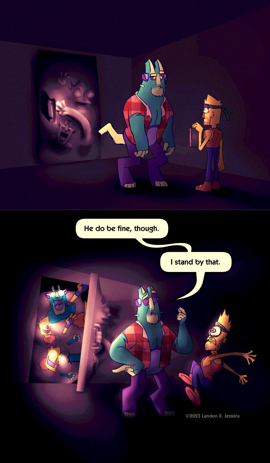 Comic pages from original webcomic "Spriteside"