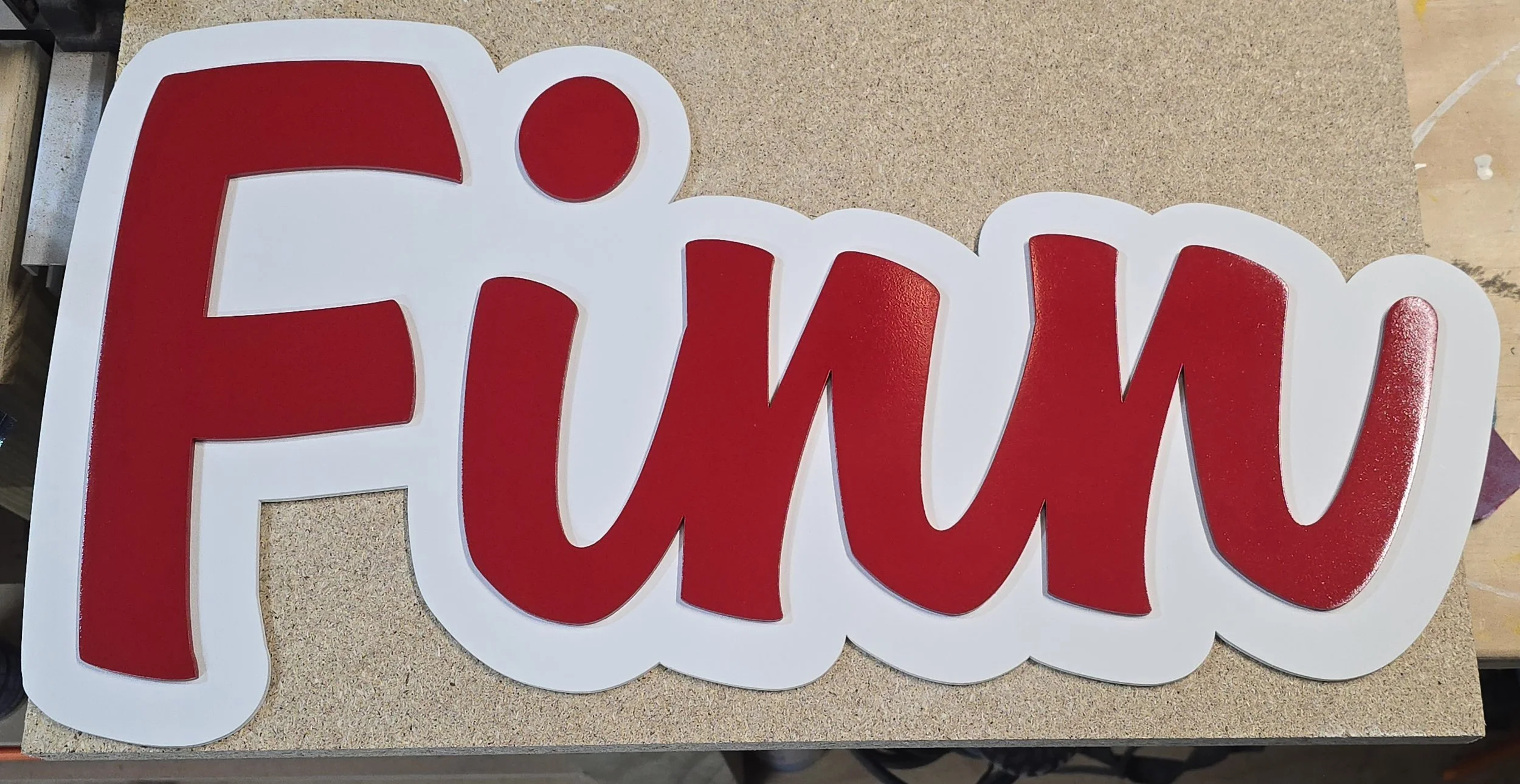 Painted name with outline