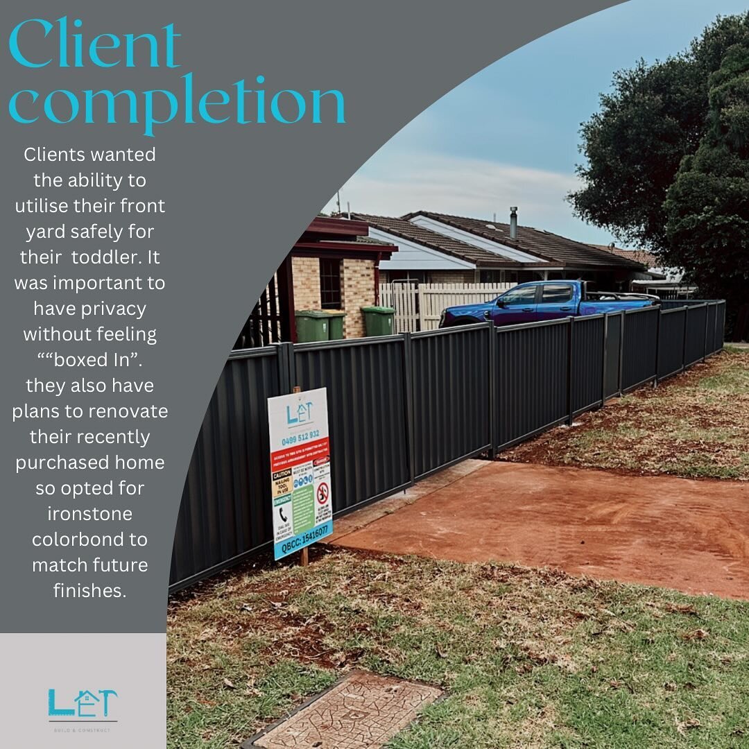 Another job done for the week β
.
Our clients wanted the ability to utilise their front yard safely with their young toddler. It was also important to have privacy without feeling “boxed In”. Clients asked us to remove existing hedging and