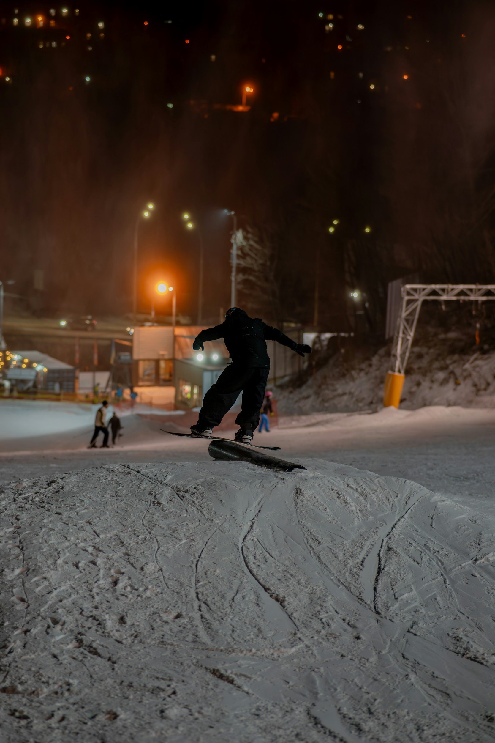 Night Skiing and Snowboarding - Winter Activity - Niseko