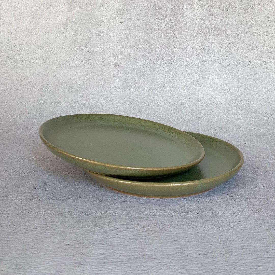 Assiette à dessert verte
