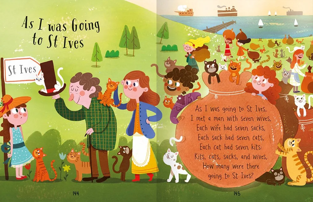 Jo-Cowan-gingerbread-moon-creative-freelance-designer-childrens-book-100-Nursery-Rhymes-Spread-08-9781789892260-Miles-Kelly.jpg