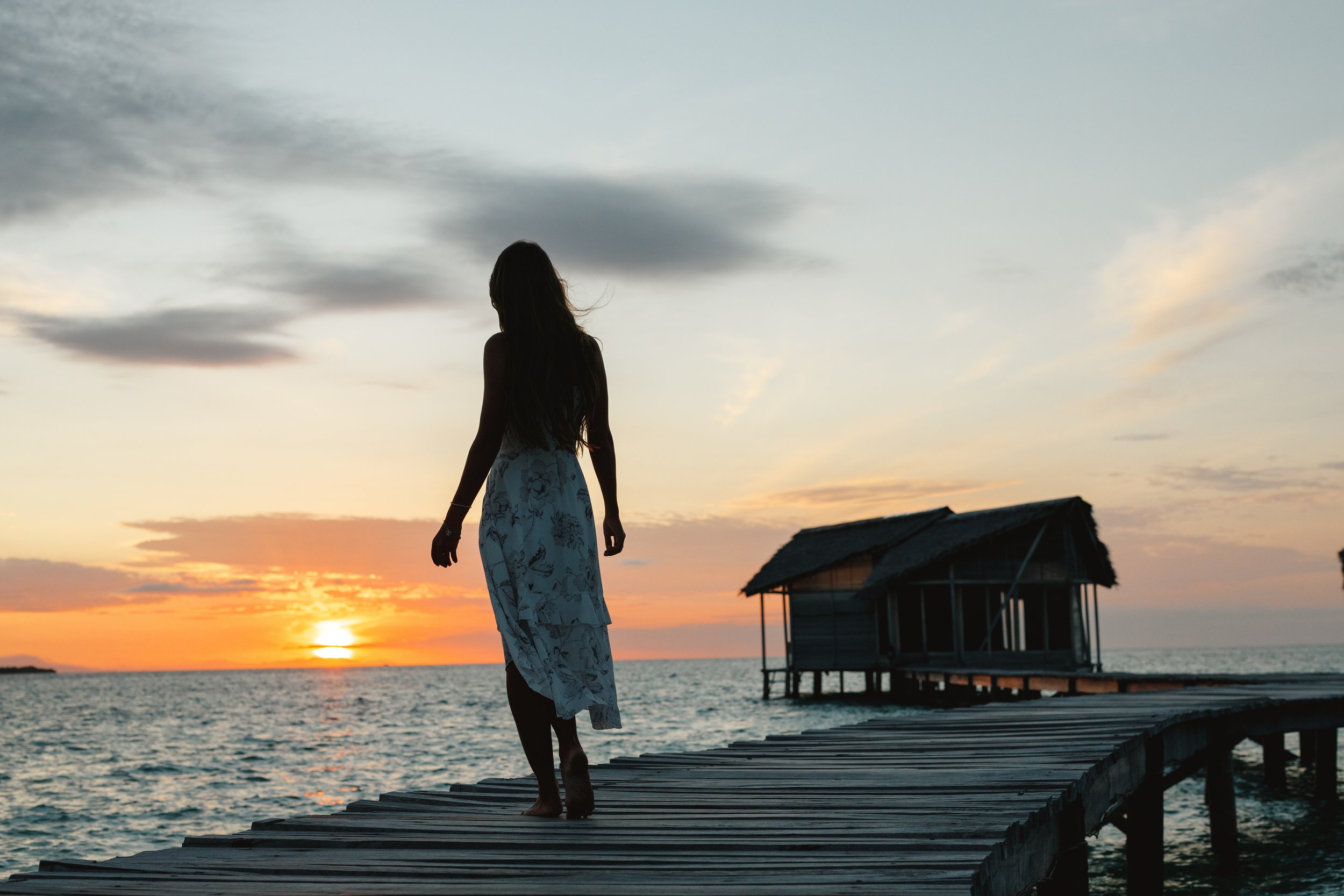 Private island sunset