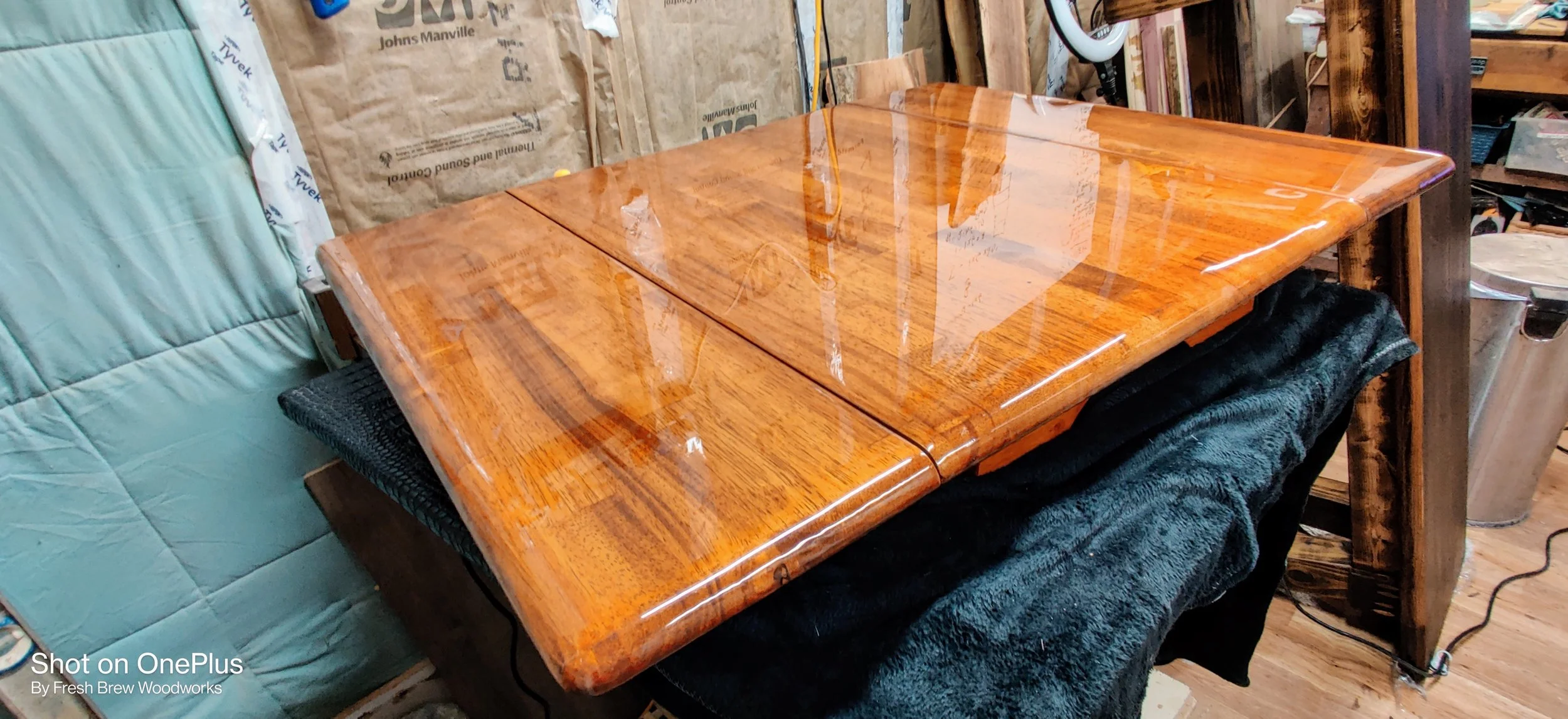 Vintage Farmhouse Table Reburbish, new stain and finish, Clear Tabletop Epoxy Resin